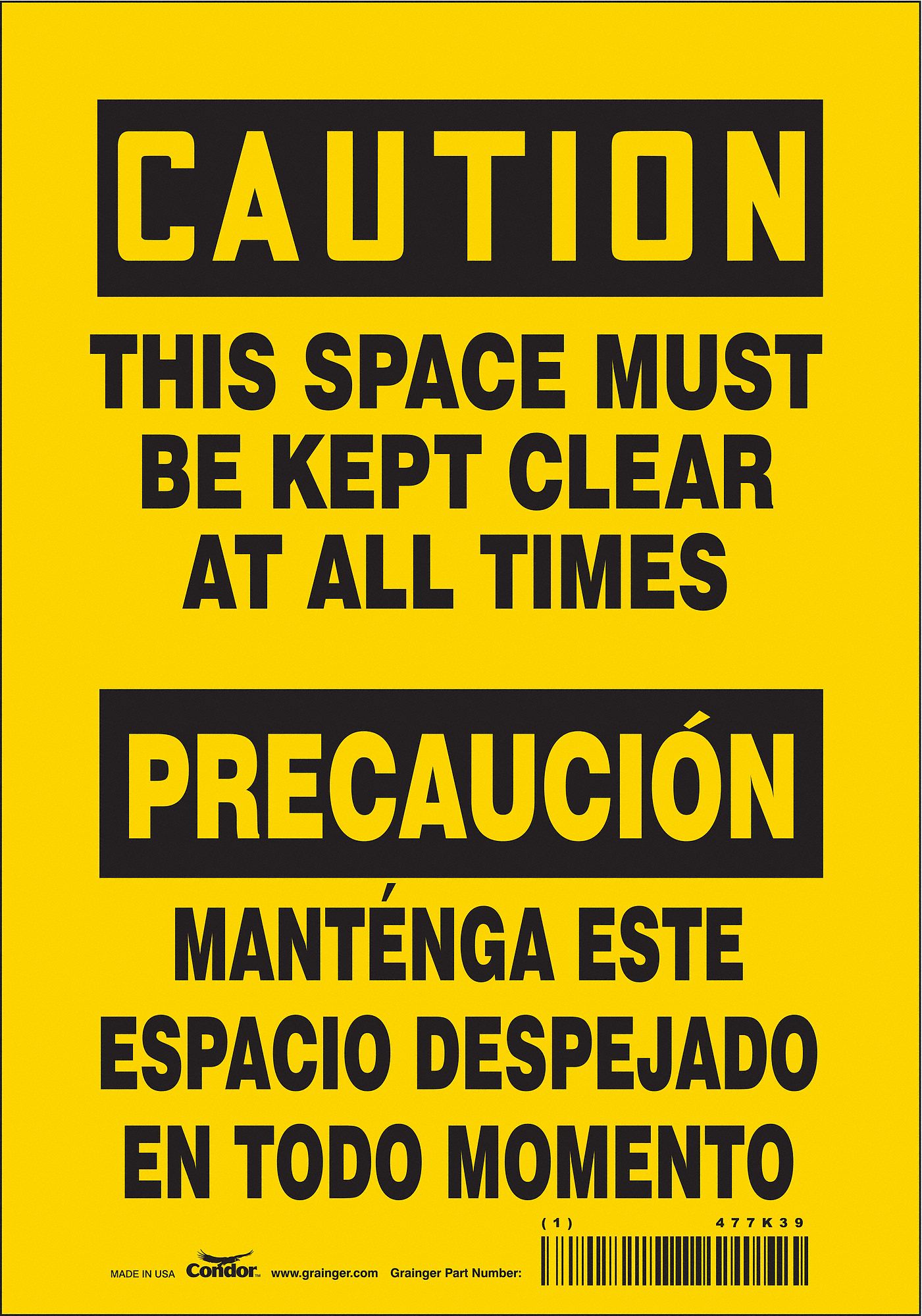 Safety Sign: Vinyl, Adhesive Sign Mounting, 10 in x 7 in Nominal Sign Size, Not Retroreflective