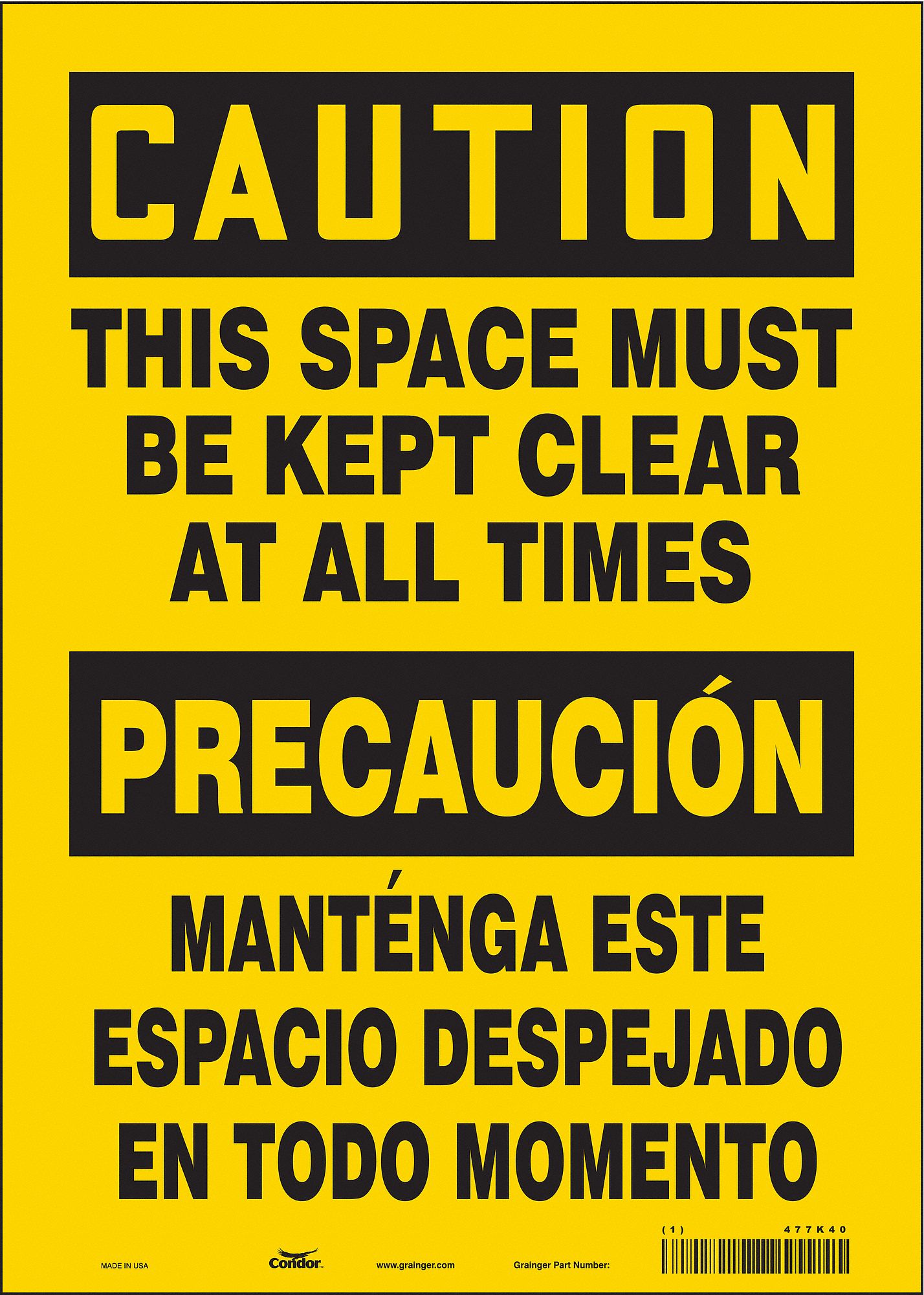 Safety Sign: Vinyl, Adhesive Sign Mounting, 14 in x 10 in Nominal Sign Size, Not Retroreflective