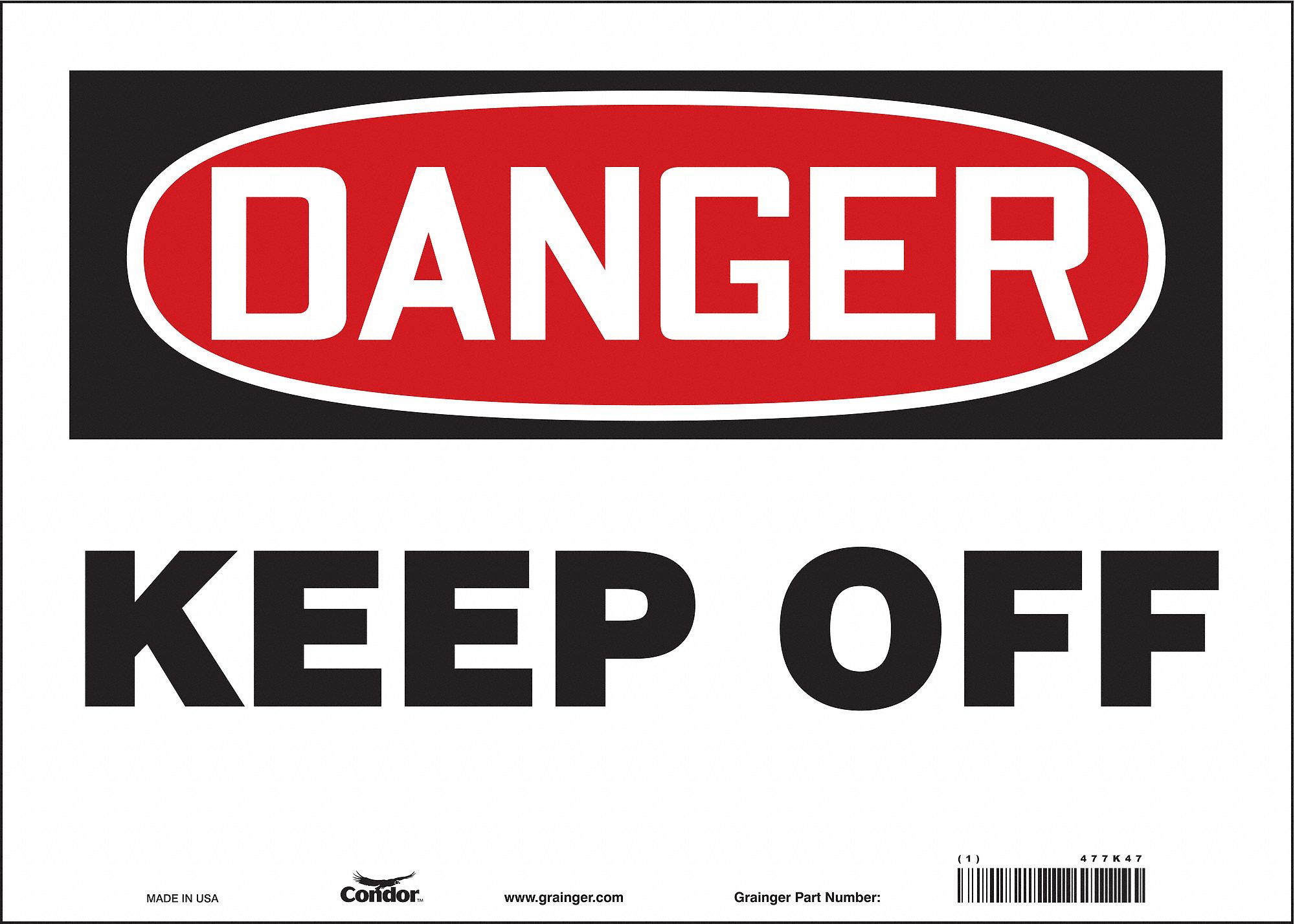 Safety Sign: Vinyl, Adhesive Sign Mounting, 10 in x 14 in Nominal Sign Size, Not Retroreflective