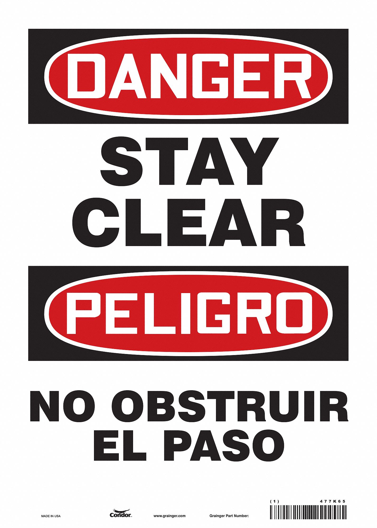 Safety Sign: Vinyl, Adhesive Sign Mounting, 14 in x 10 in Nominal Sign Size, Not Retroreflective