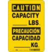 Caution/Precaucion: Capacity _______ Lbs./Capacidad _______ Kg. Signs