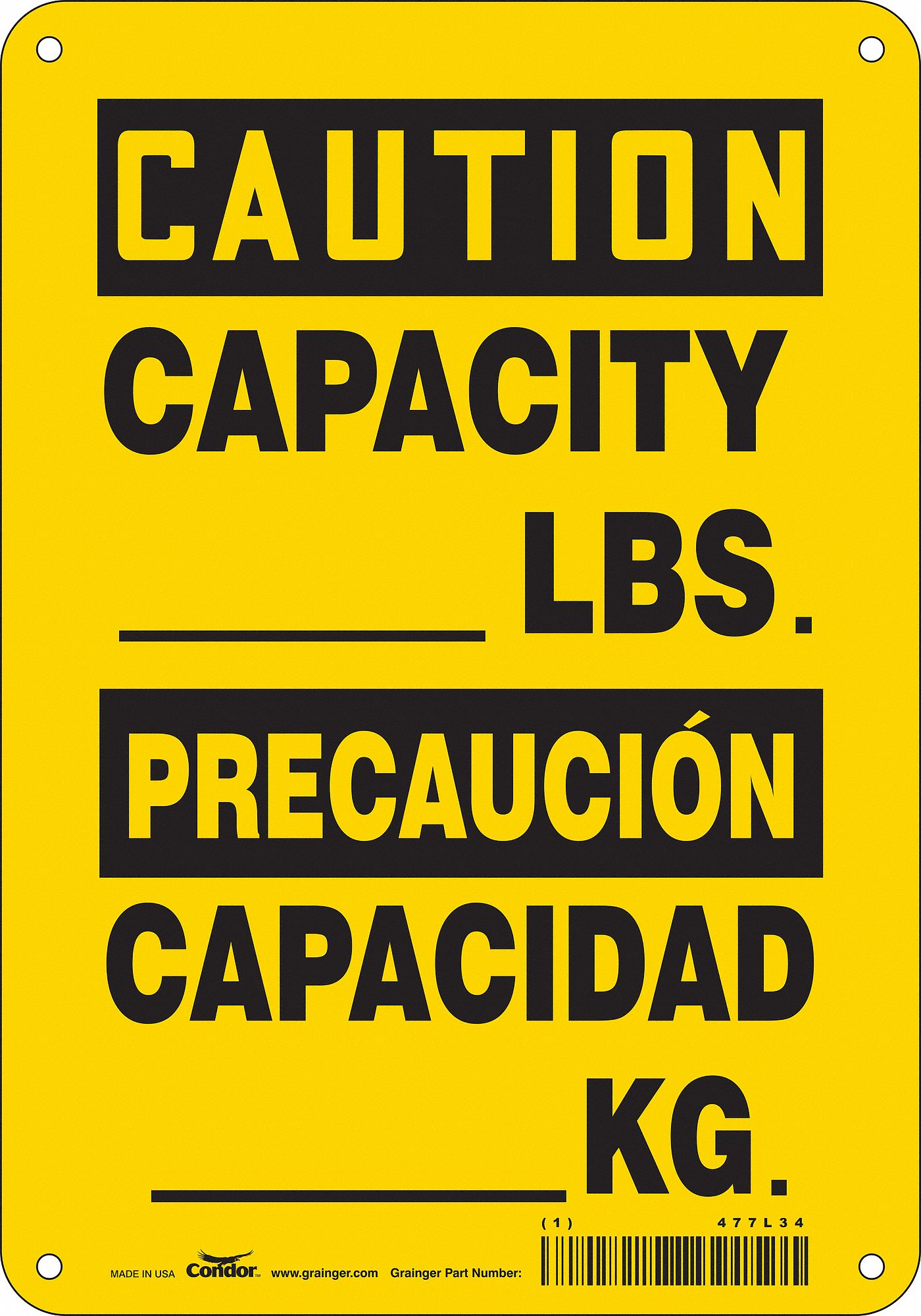 Safety Sign: Vinyl, Adhesive Sign Mounting, 10 in x 7 in Nominal Sign Size, Not Retroreflective