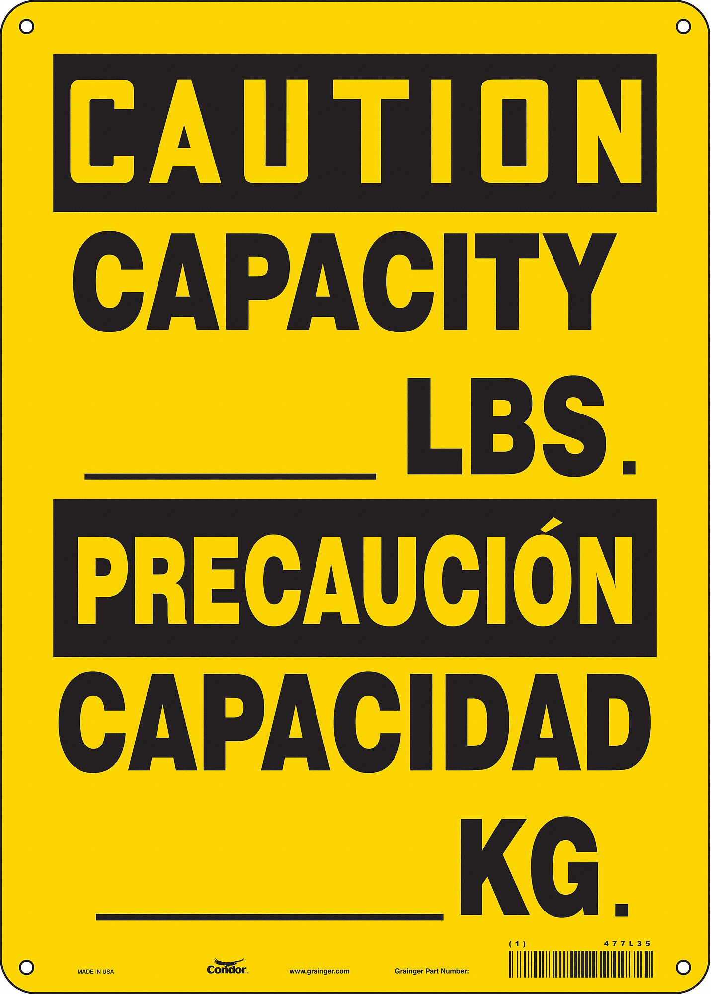 Safety Sign: Vinyl, Adhesive Sign Mounting, 14 in x 10 in Nominal Sign Size, Not Retroreflective