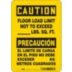 Caution/Precaucion: Floor Load Limit Not To Exceed _______ Lbs. Sq. Ft./El Limite De Carga En El Piso No Debe Exceder _______ Kg Metros Cuadrados Signs