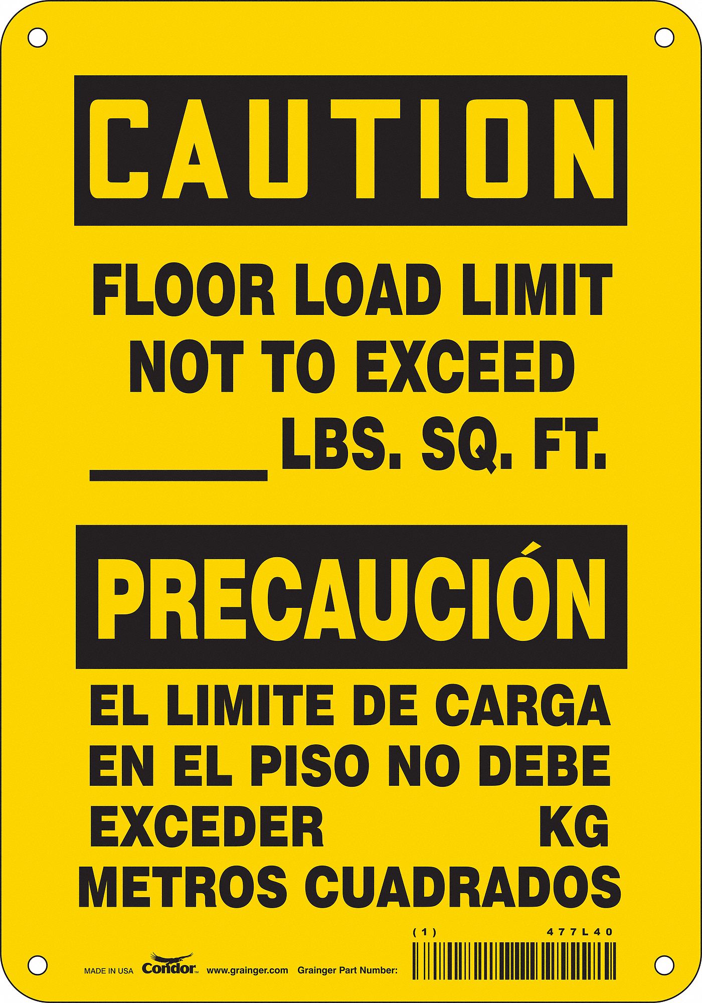 Safety Sign: Vinyl, Adhesive Sign Mounting, 10 in x 7 in Nominal Sign Size, Not Retroreflective
