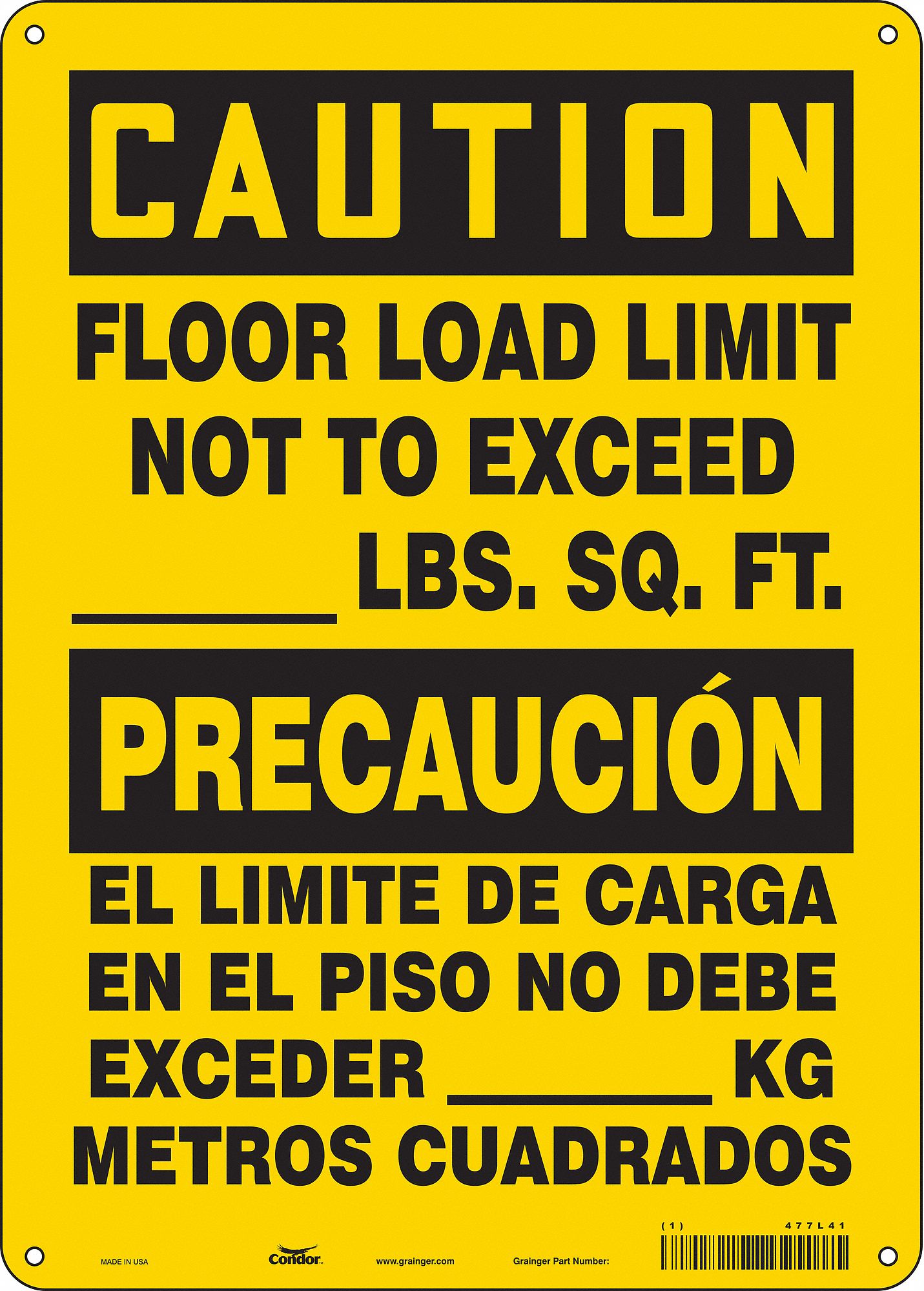 Safety Sign: Vinyl, Adhesive Sign Mounting, 14 in x 10 in Nominal Sign Size, Not Retroreflective