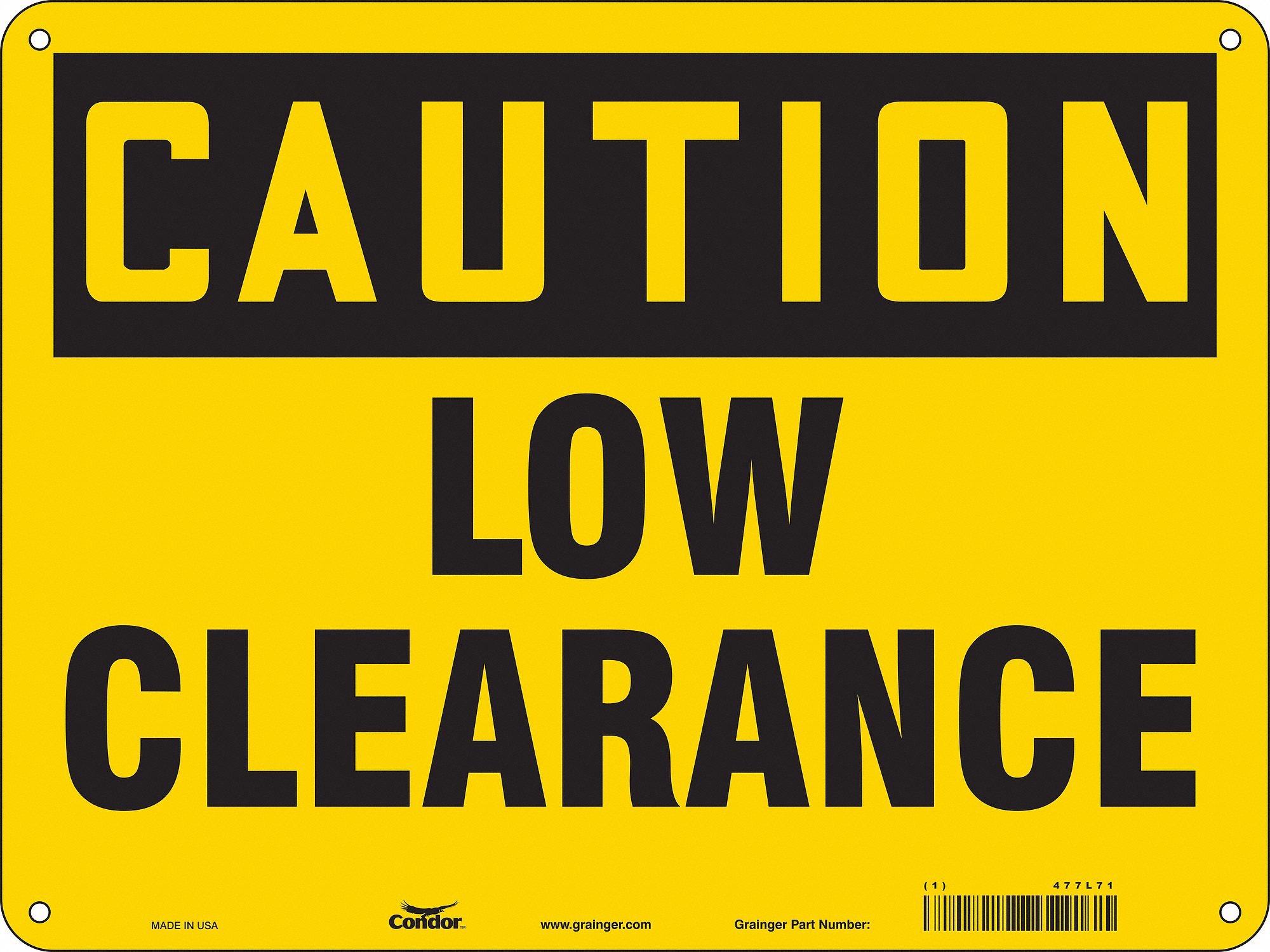Safety Sign, 18 in x 24 in, Aluminum