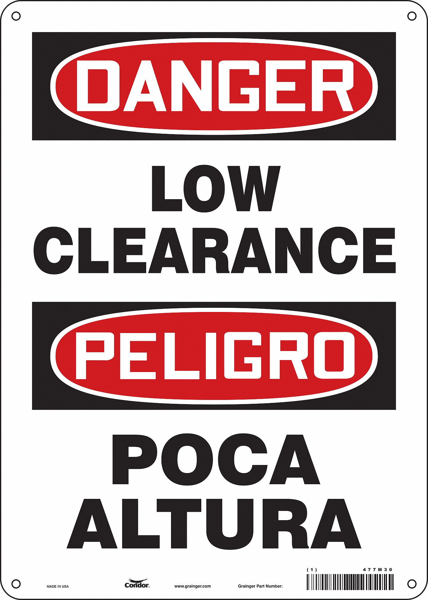 Safety Sign, 14 in x 10 in, Aluminum