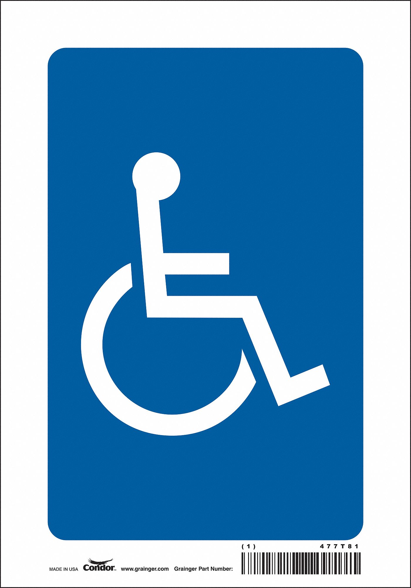 Safety Sign: Vinyl, Adhesive Sign Mounting, 10 in x 7 in Nominal Sign Size, Not Retroreflective