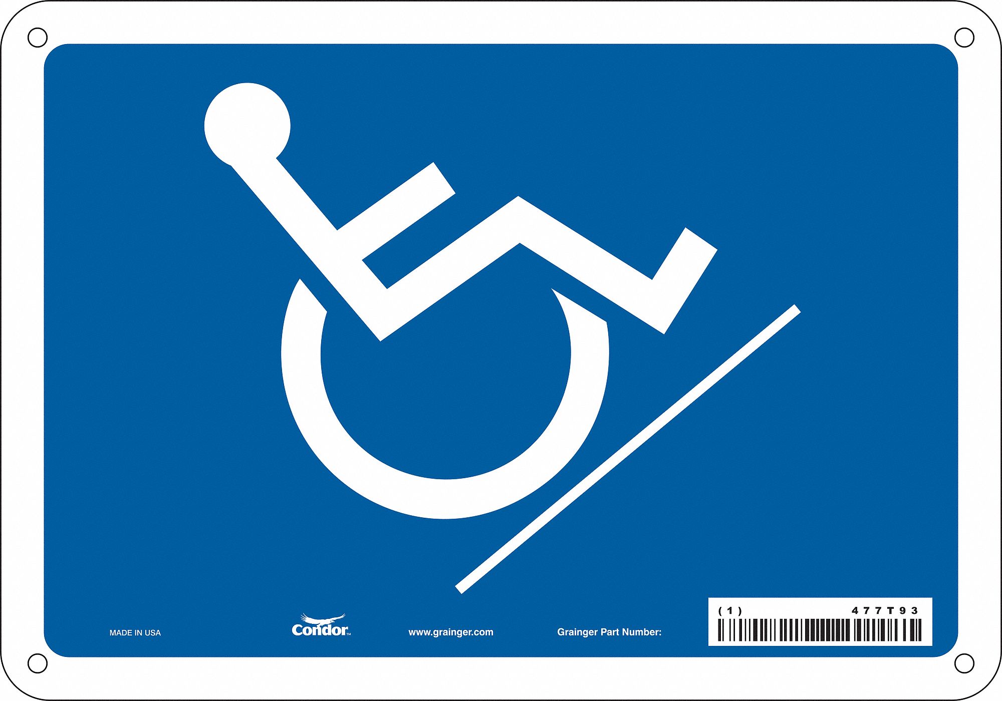 Safety Sign: Aluminum, Mounting Holes Sign Mounting, 7 in x 10 in Nominal Sign Size, 0.032 in Thick