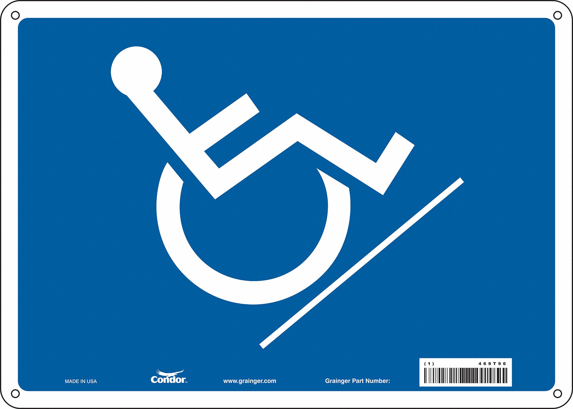 Safety Sign: Polyethylene, Mounting Holes Sign Mounting, 10 in x 14 in Nominal Sign Size