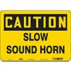 Caution: Slow Sound Horn Signs image