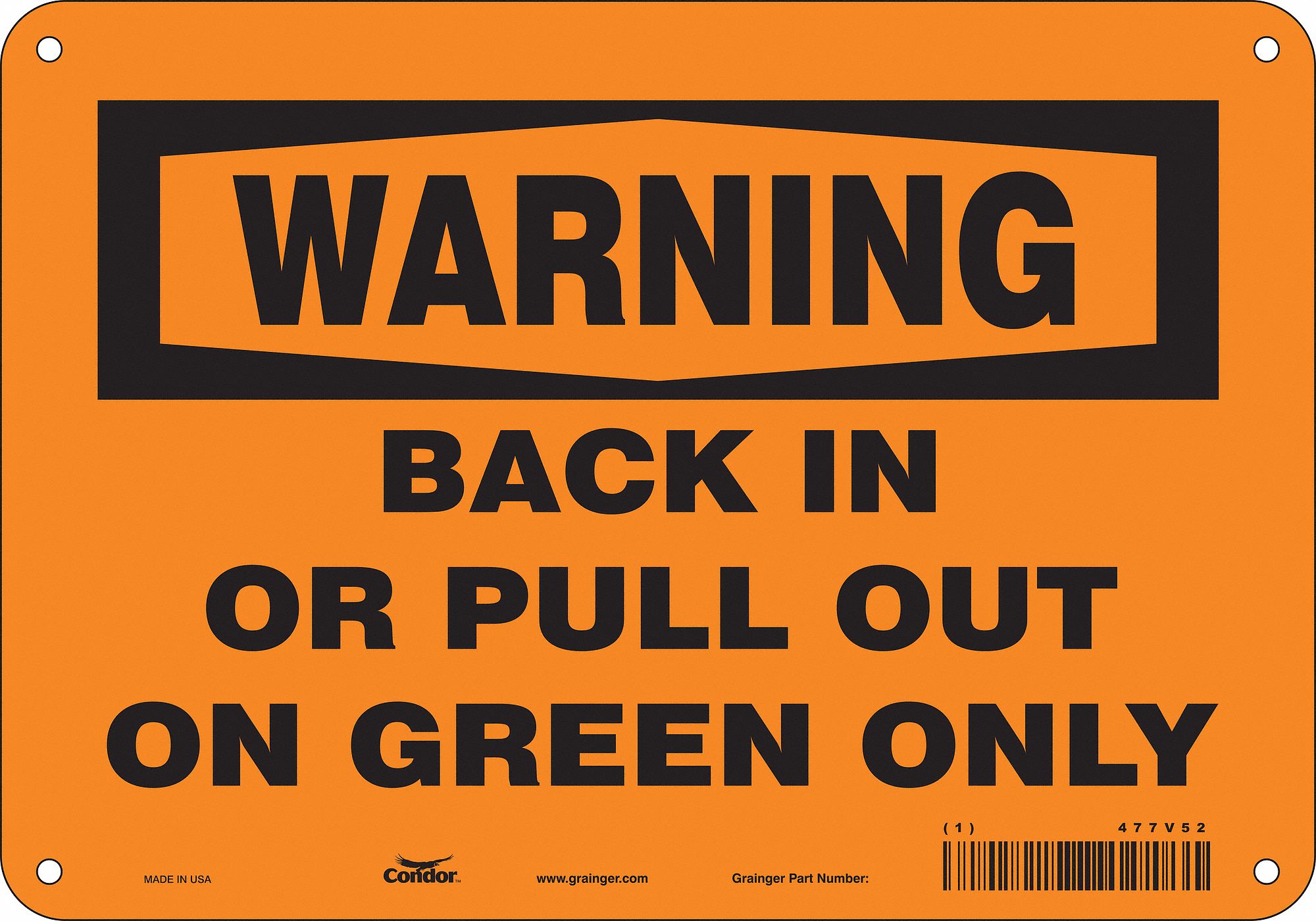Safety Sign: Aluminum, Mounting Holes Sign Mounting, 7 in x 10 in Nominal Sign Size, 0.032 in Thick