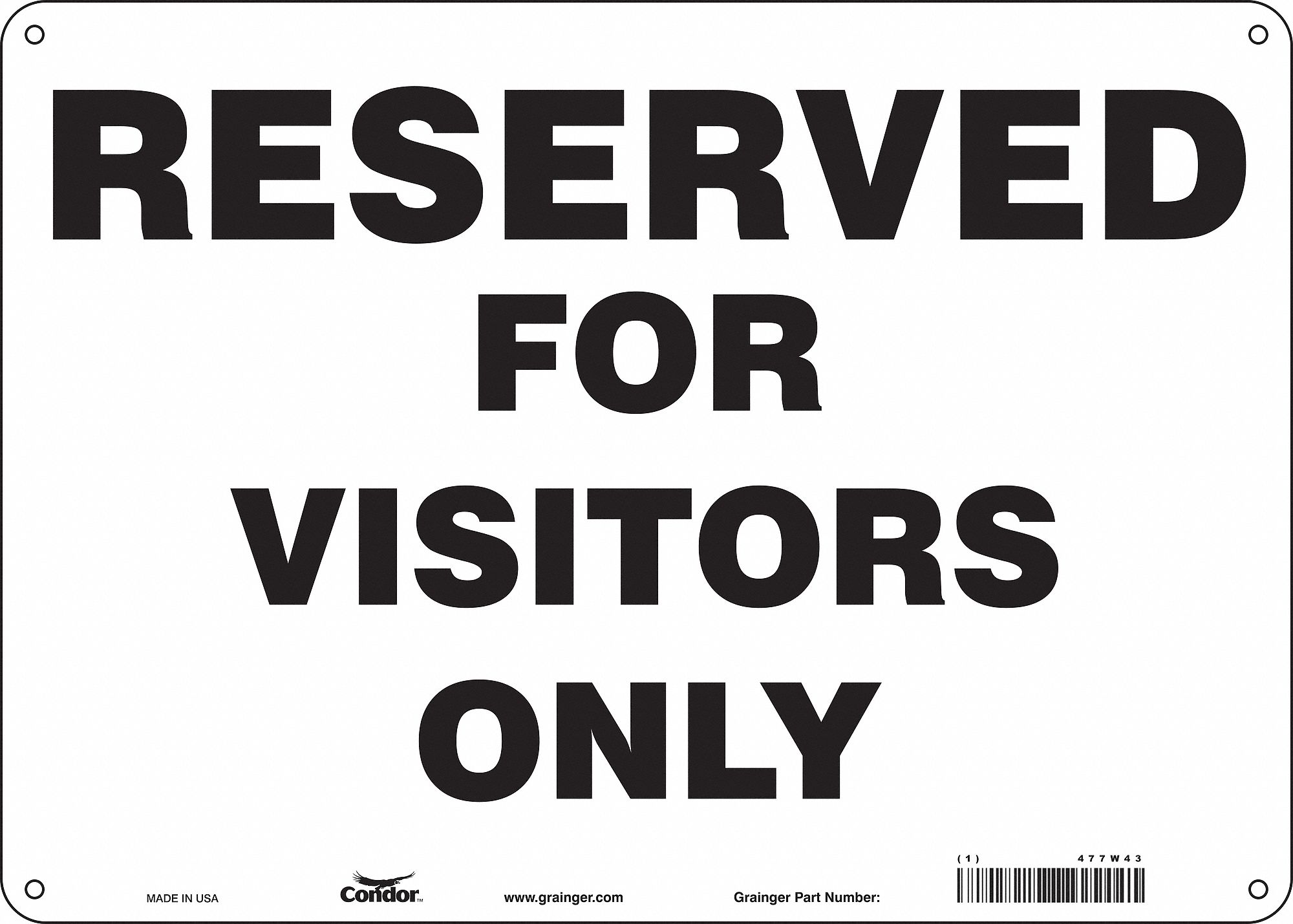 Visitor Parking Sign, 10" x 14"