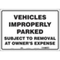 Improperly Parked Vehicles Will Be Towed Signs