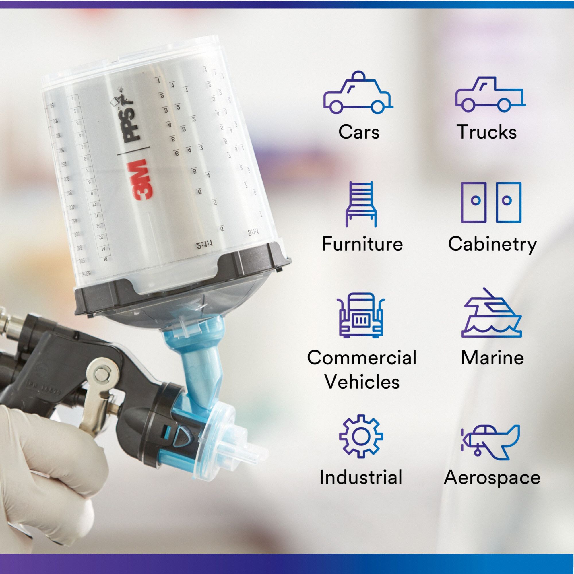 3M Pressure Spray Gun Cup Screw, 22 fl oz Capacity, 3M(TM) PPS(TM