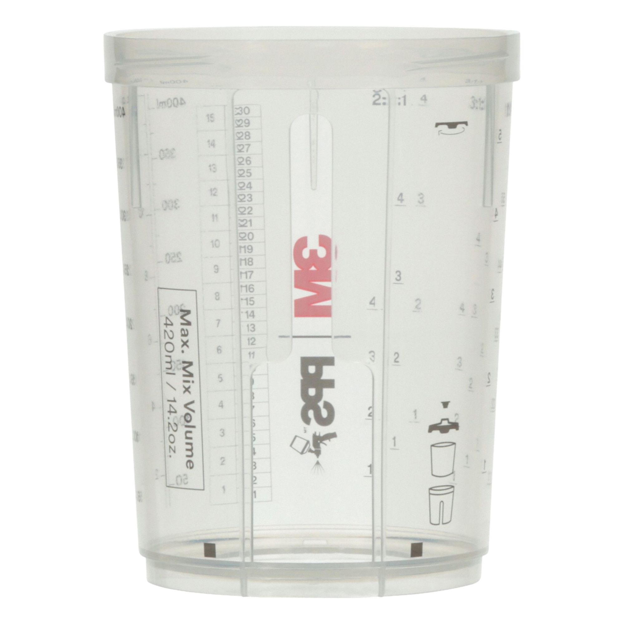 Spray Gun Cup: Siphon Feed Spray Gun Cup, Spray Gun Cups, PPS, Plastic, Hard Cup, 26000/PPS, 2 PK