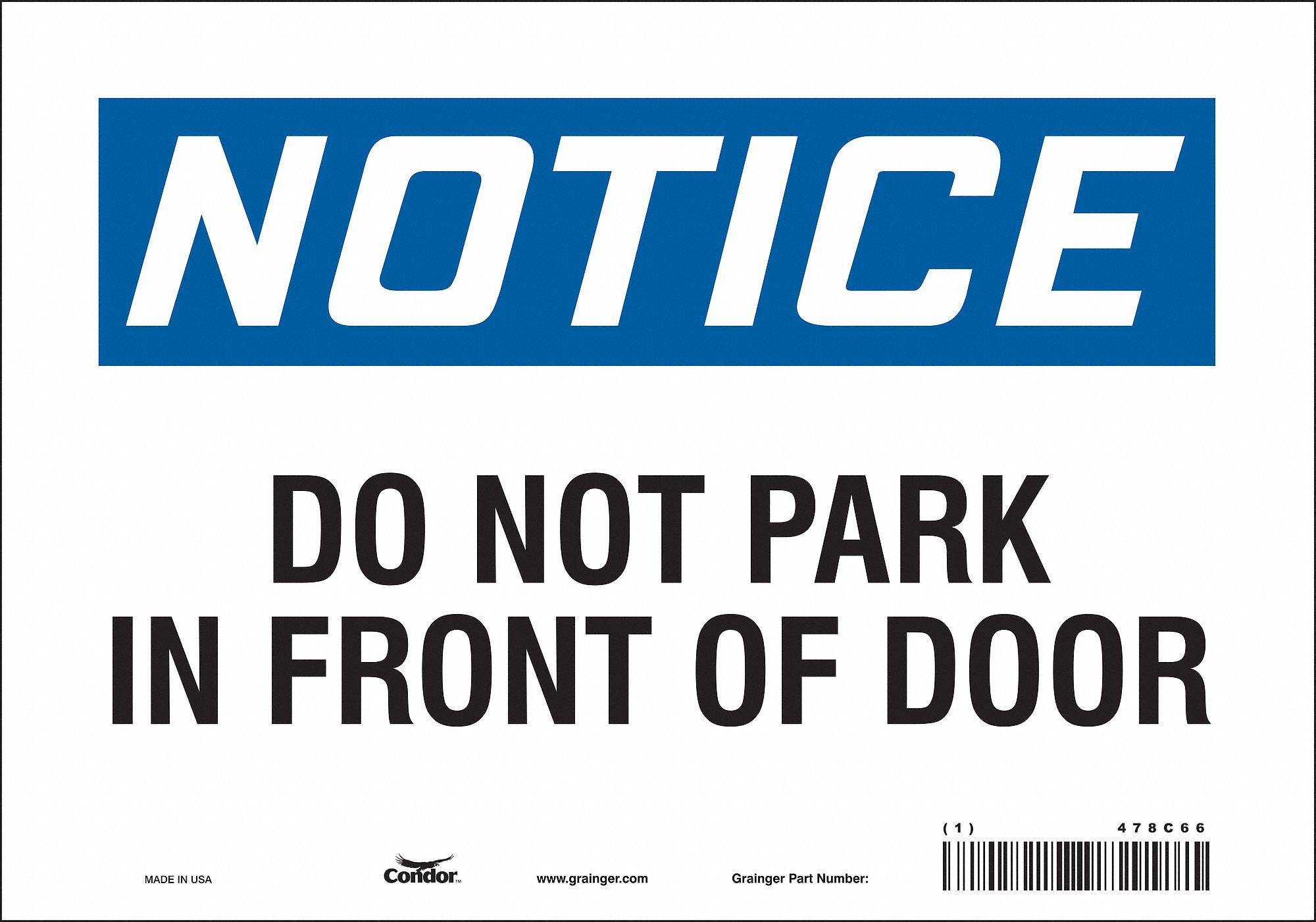 Safety Sign: Vinyl, Adhesive Sign Mounting, 7 in x 10 in Nominal Sign Size, Not Retroreflective