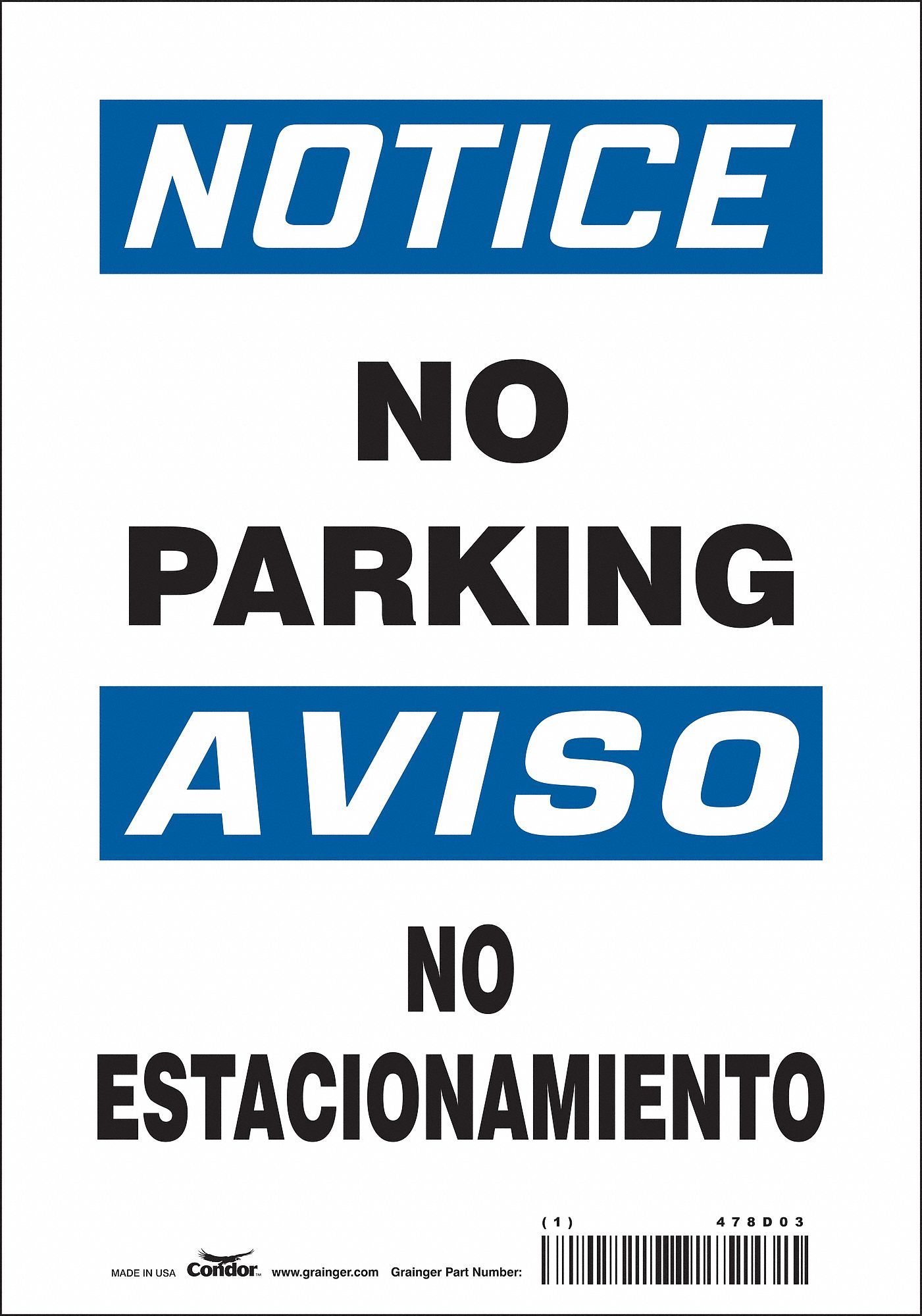 Safety Sign: Vinyl, Adhesive Sign Mounting, 10 in x 7 in Nominal Sign Size, Not Retroreflective