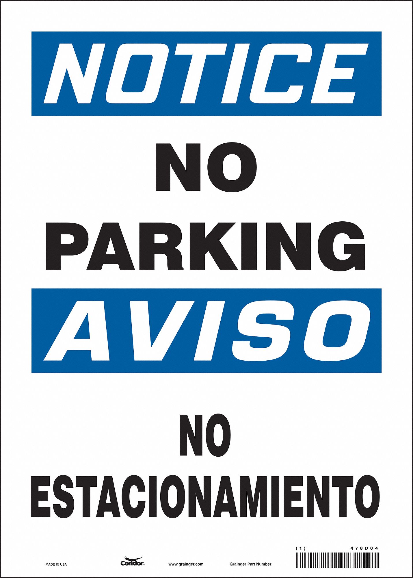 Safety Sign: Vinyl, Adhesive Sign Mounting, 14 in x 10 in Nominal Sign Size, Not Retroreflective