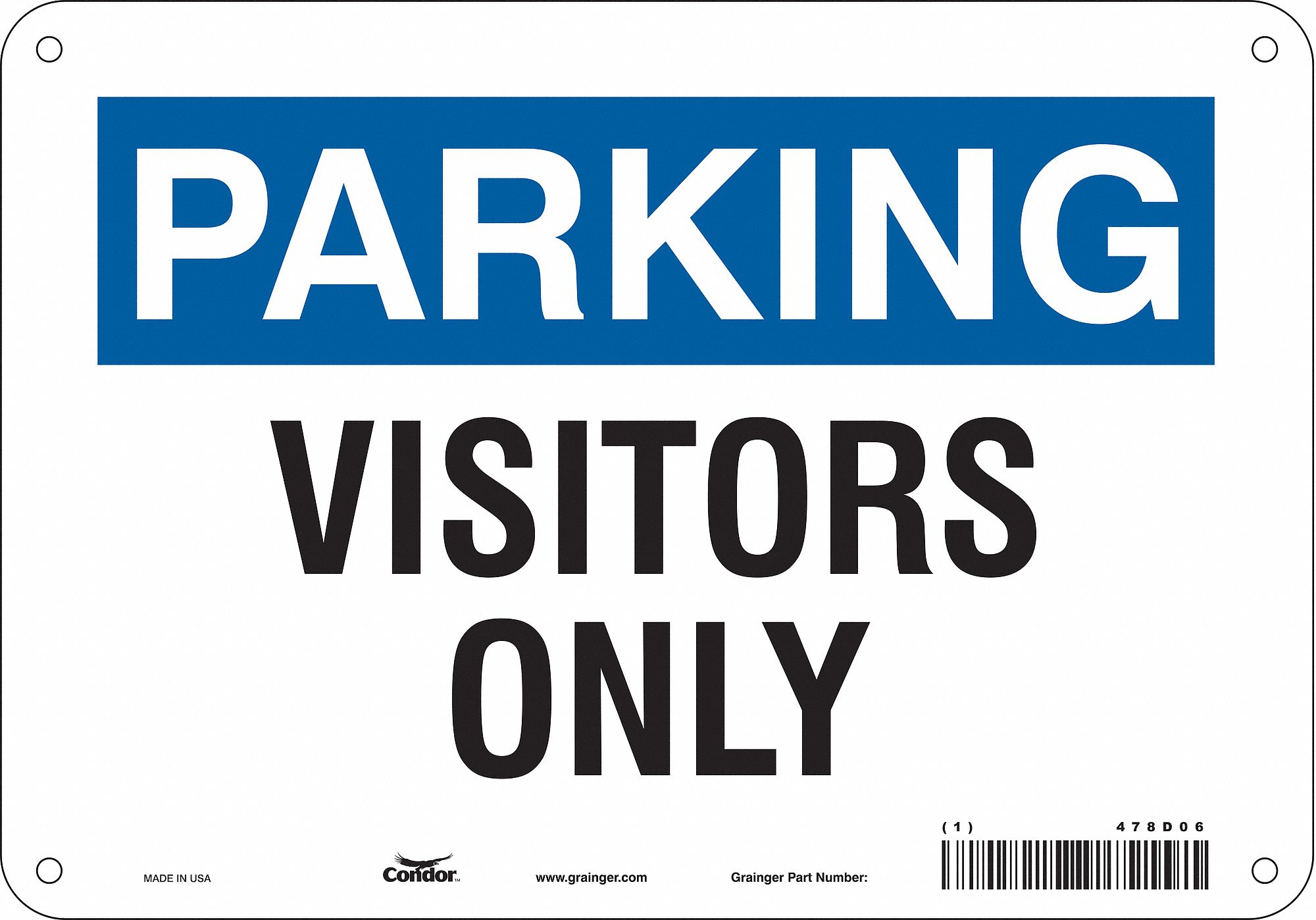 Visitor Parking Sign, 7" x 10"