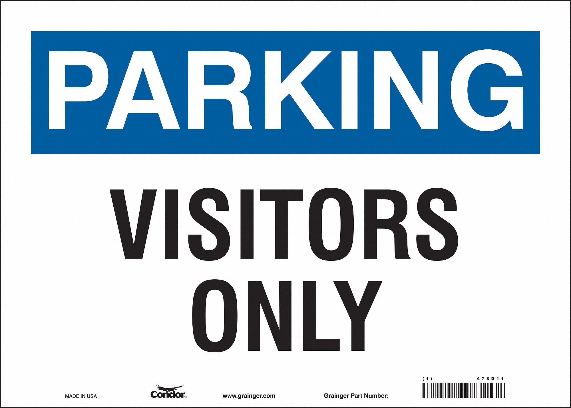 Visitor Parking Sign, 10" x 14"