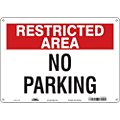 Restricted Area No Parking Signs