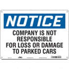 Parking Lot Damage Advisory Sign,10
