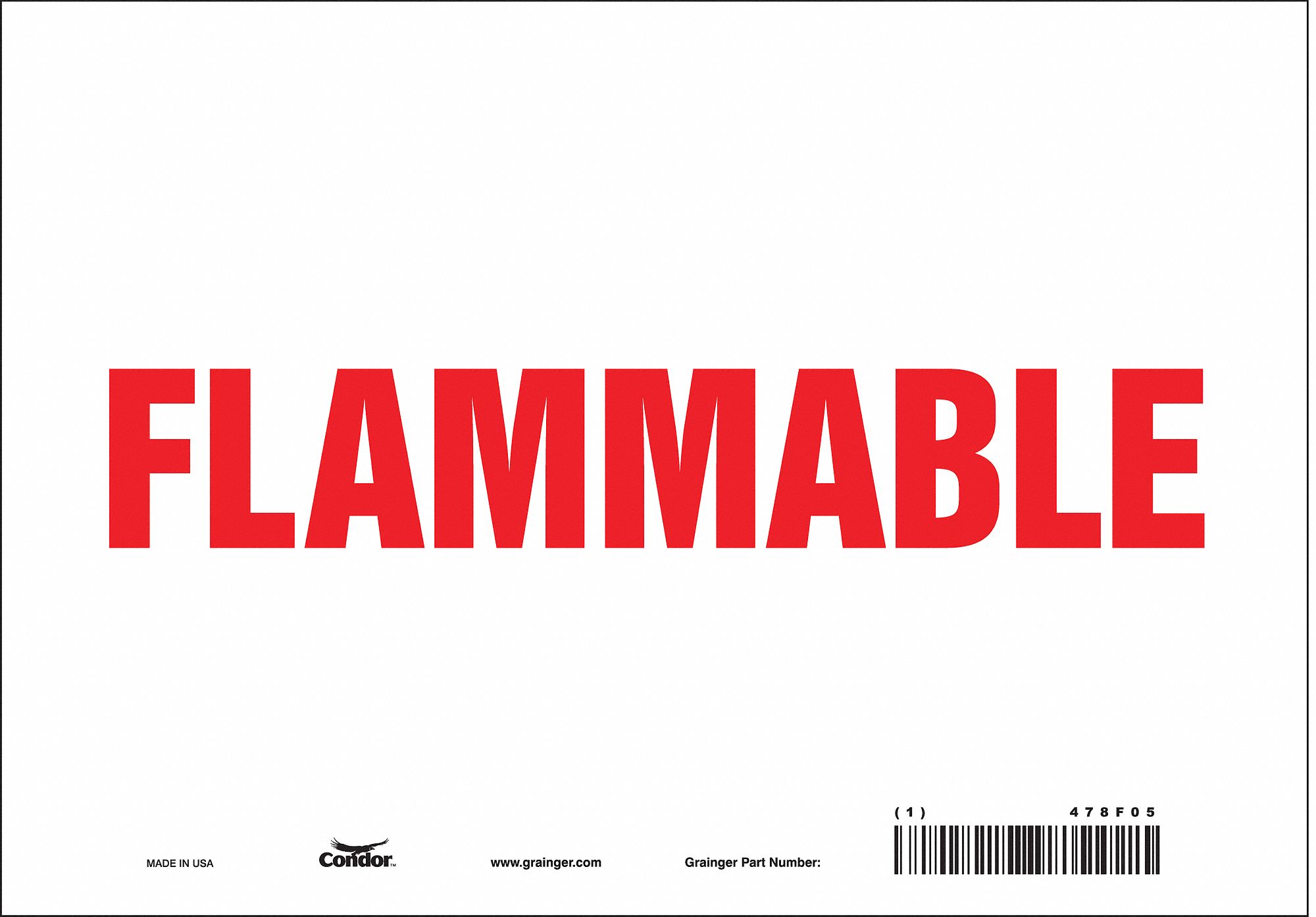 Safety Sign: Vinyl, Adhesive Sign Mounting, 7 in x 10 in Nominal Sign Size, Not Retroreflective