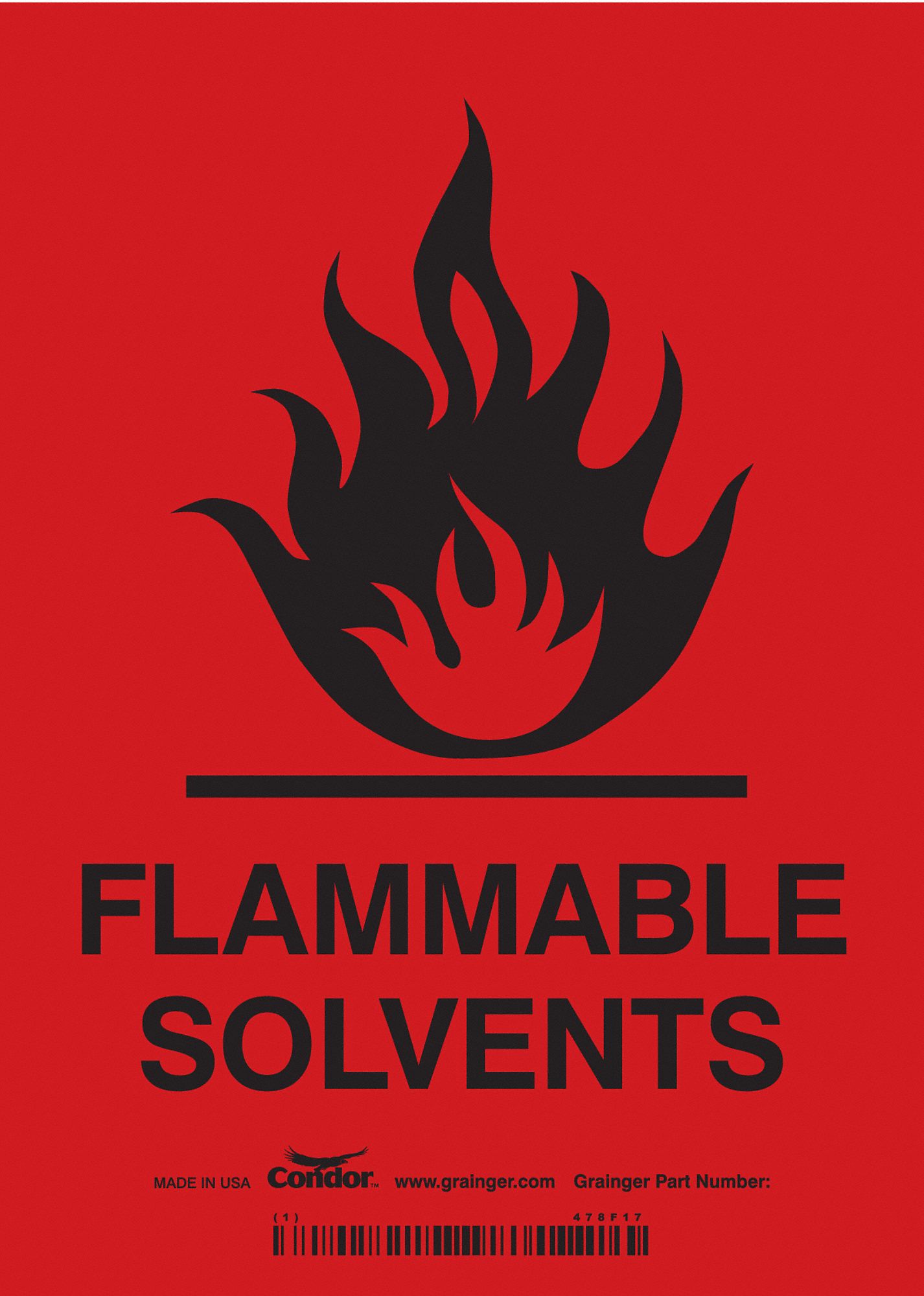 Safety Sign: Vinyl, Adhesive Sign Mounting, 7 in x 5 in Nominal Sign Size, Not Retroreflective