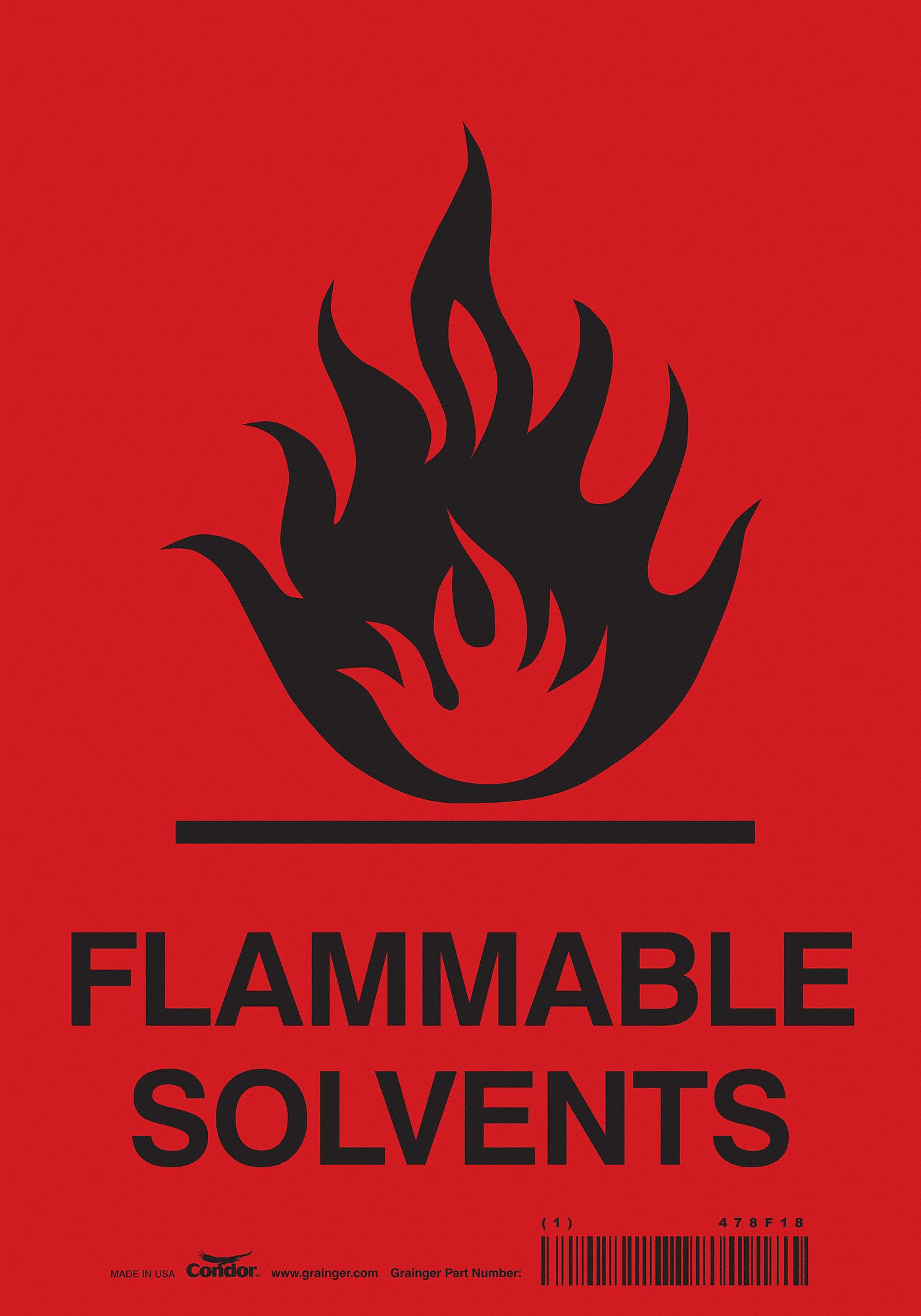 Safety Sign: Vinyl, Adhesive Sign Mounting, 10 in x 7 in Nominal Sign Size, Not Retroreflective