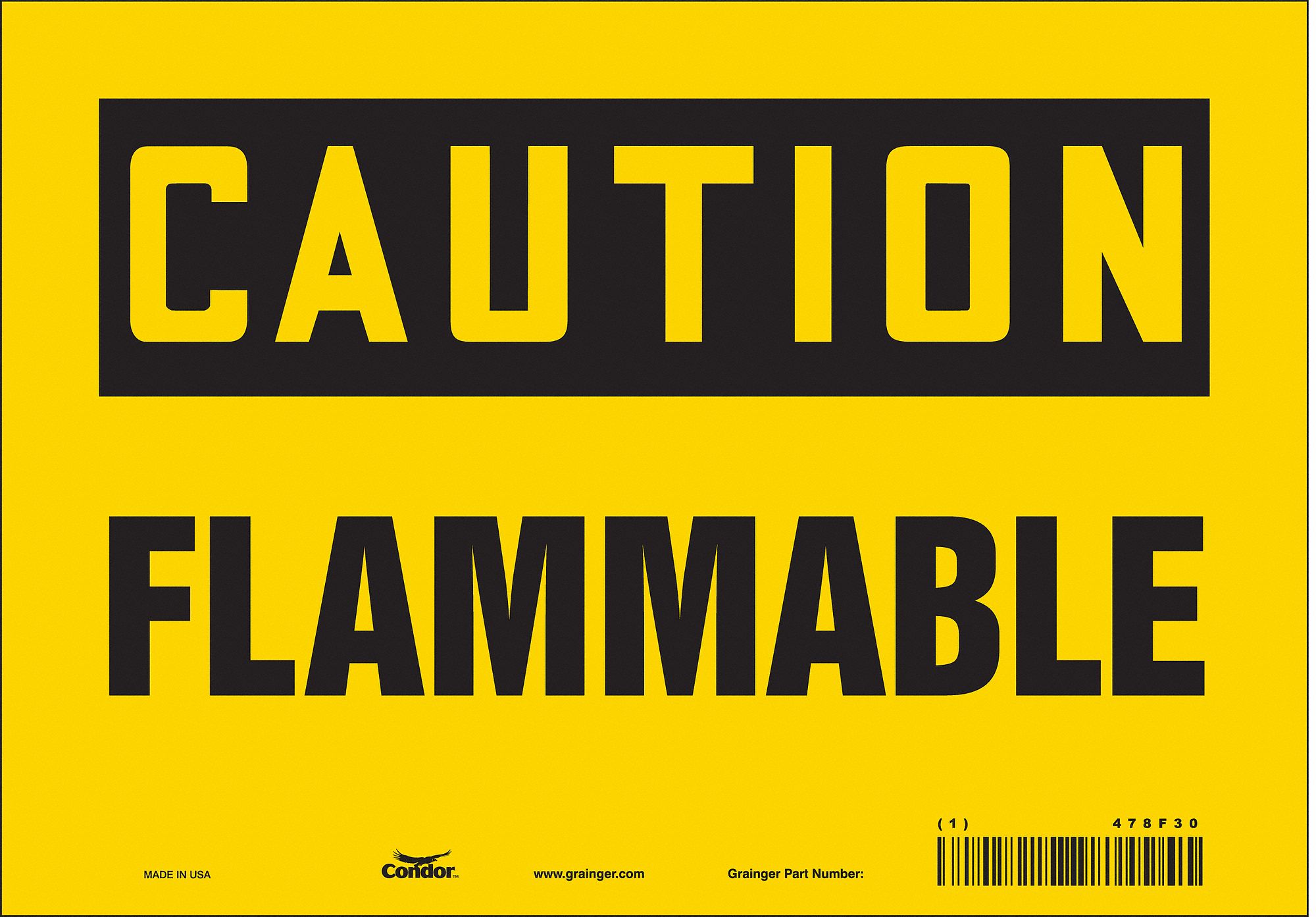 Safety Sign: Vinyl, Adhesive Sign Mounting, 7 in x 10 in Nominal Sign Size, Not Retroreflective