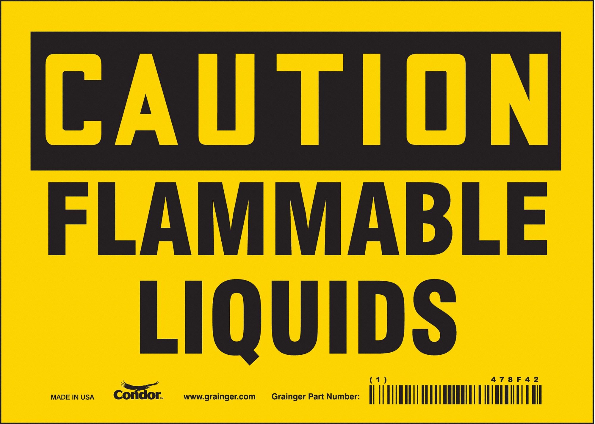 Safety Sign: Vinyl, Adhesive Sign Mounting, 5 in x 7 in Nominal Sign Size, Not Retroreflective