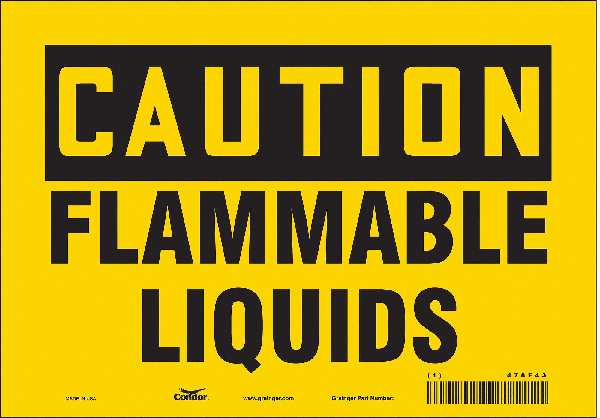 Safety Sign: Vinyl, Adhesive Sign Mounting, 7 in x 10 in Nominal Sign Size, Not Retroreflective
