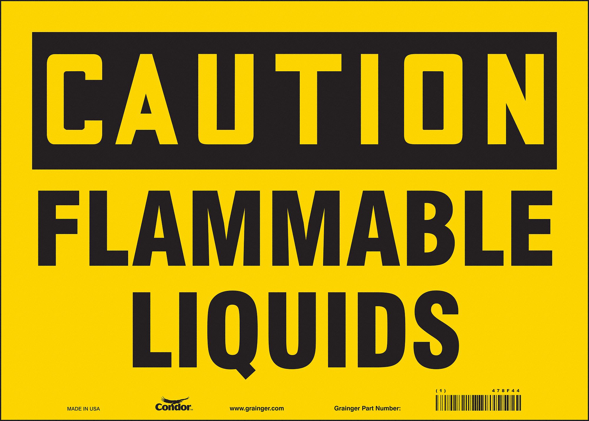 Safety Sign: Vinyl, Adhesive Sign Mounting, 10 in x 14 in Nominal Sign Size, Not Retroreflective
