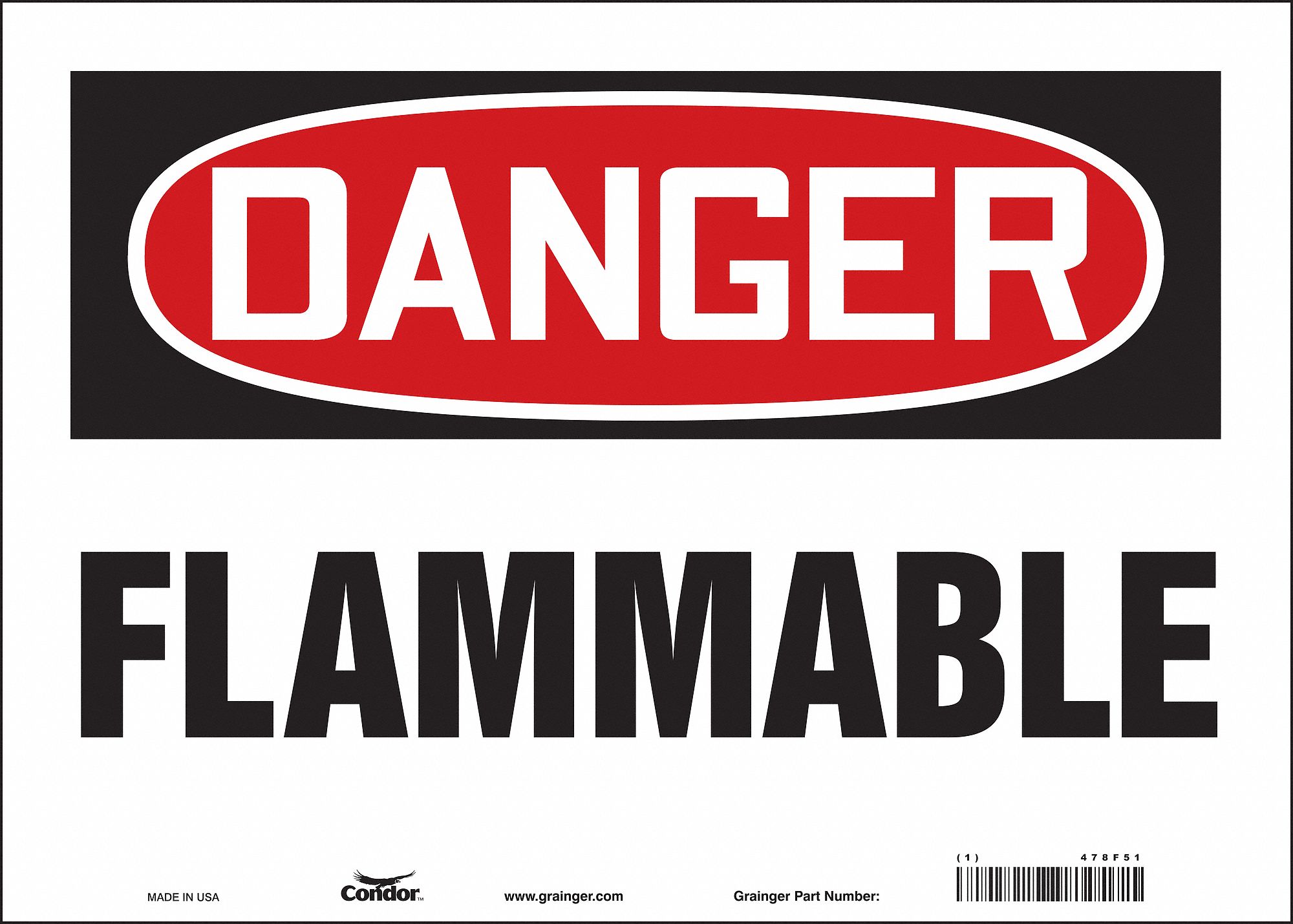 Safety Sign: Vinyl, Adhesive Sign Mounting, 10 in x 14 in Nominal Sign Size, Not Retroreflective