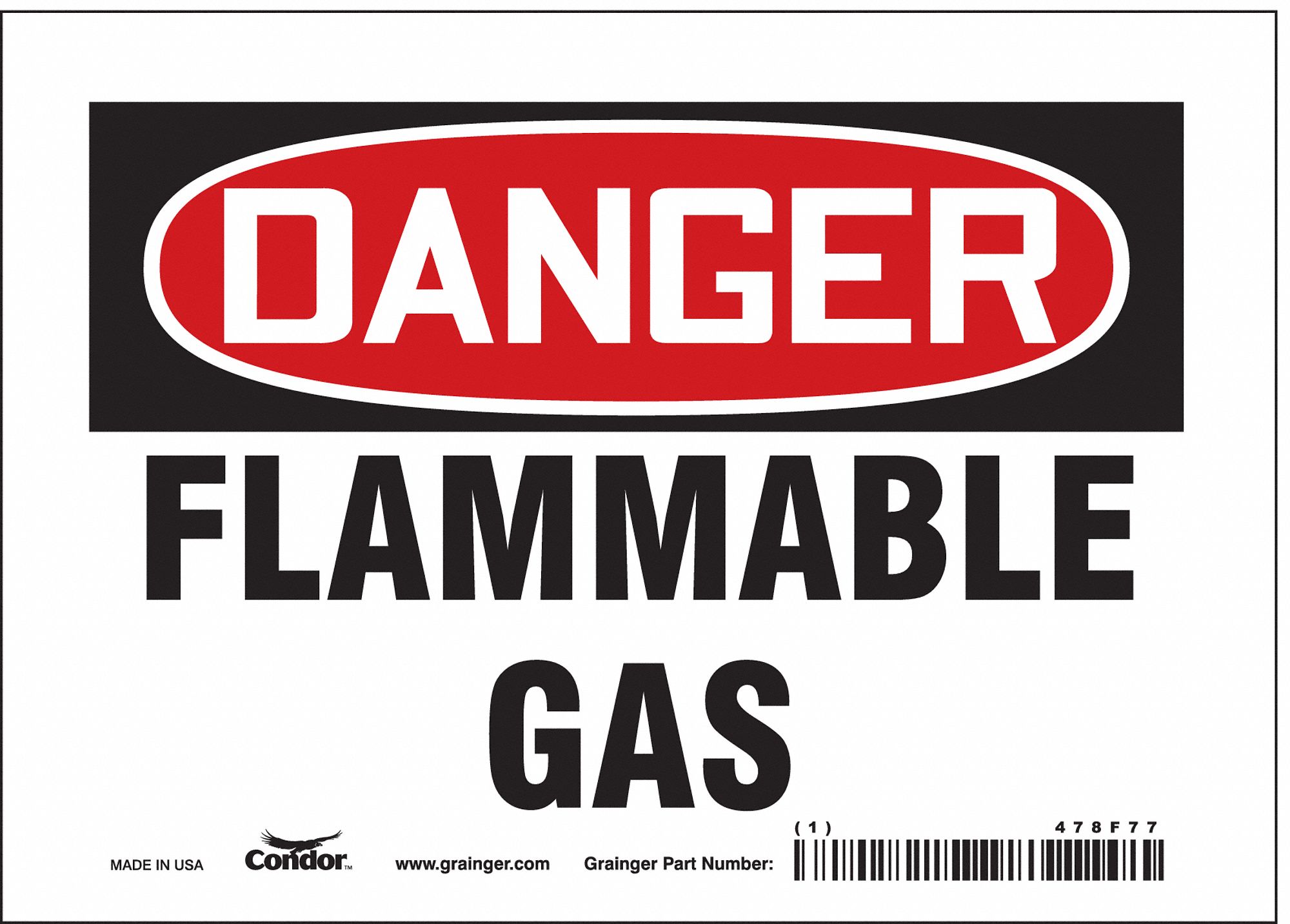 Safety Sign: Vinyl, Adhesive Sign Mounting, 5 in x 7 in Nominal Sign Size, Not Retroreflective
