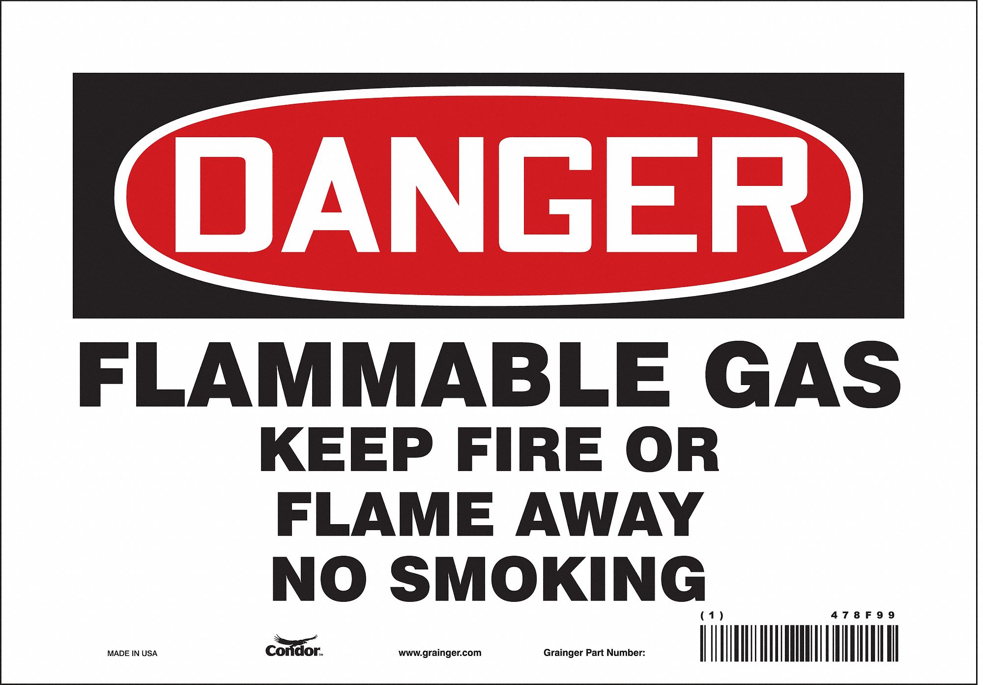 Safety Sign: Vinyl, Adhesive Sign Mounting, 7 in x 10 in Nominal Sign Size, Not Retroreflective