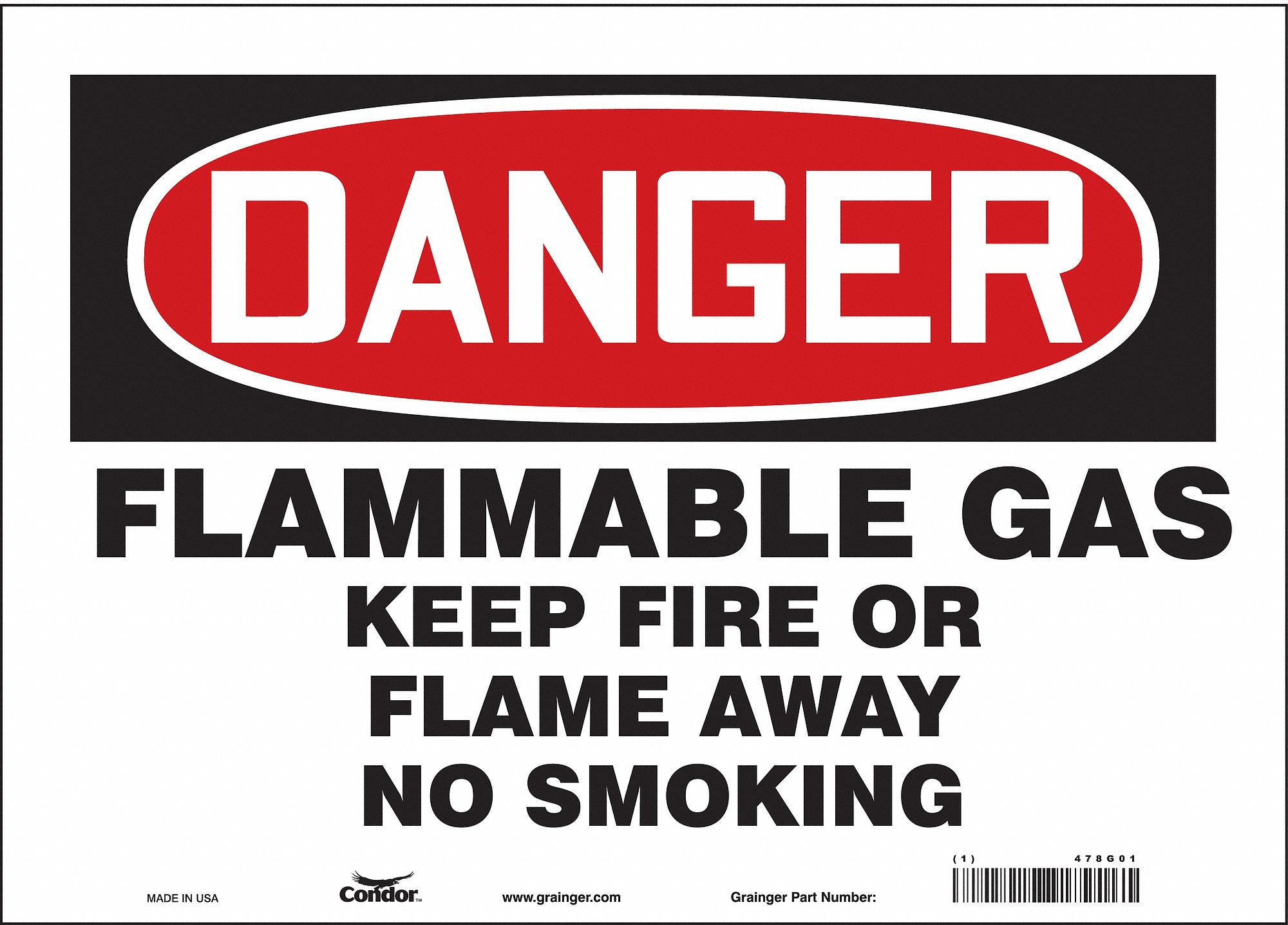 Safety Sign: Vinyl, Adhesive Sign Mounting, 10 in x 14 in Nominal Sign Size, Not Retroreflective
