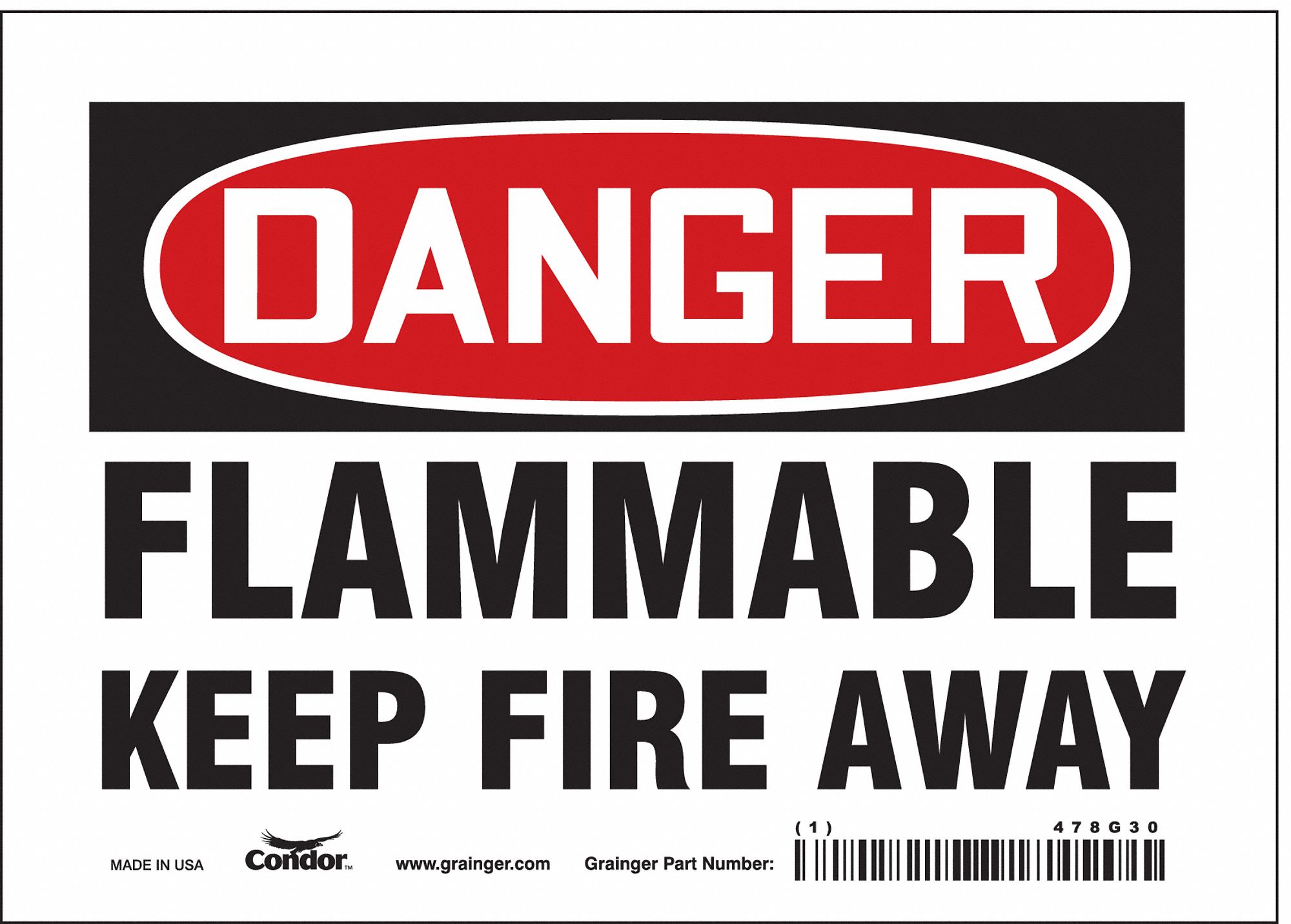 Safety Sign: Vinyl, Adhesive Sign Mounting, 5 in x 7 in Nominal Sign Size, Not Retroreflective