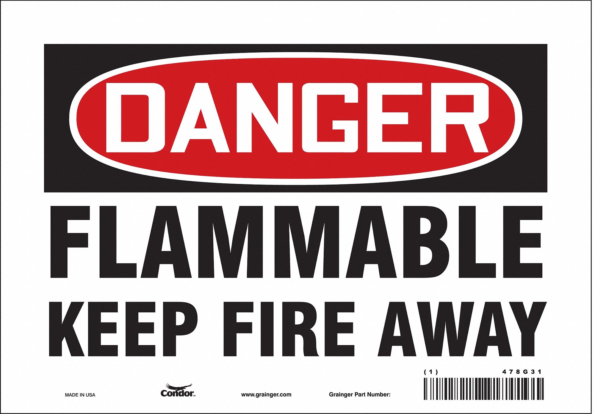 Safety Sign: Vinyl, Adhesive Sign Mounting, 7 in x 10 in Nominal Sign Size, Not Retroreflective