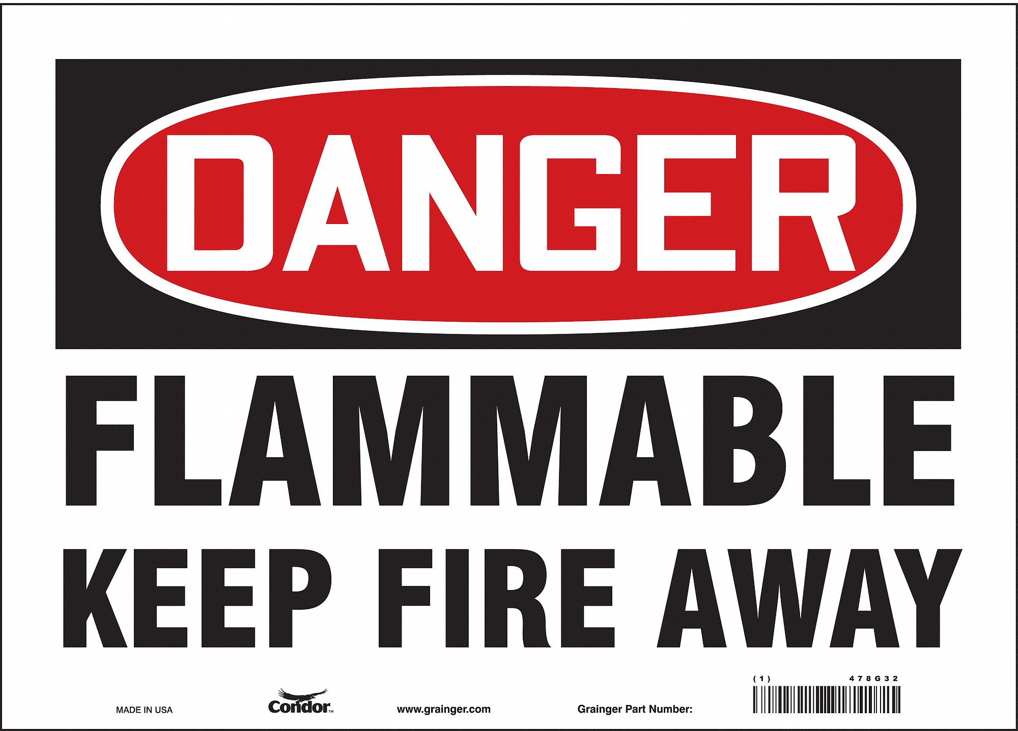 Safety Sign: Vinyl, Adhesive Sign Mounting, 10 in x 14 in Nominal Sign Size, Not Retroreflective