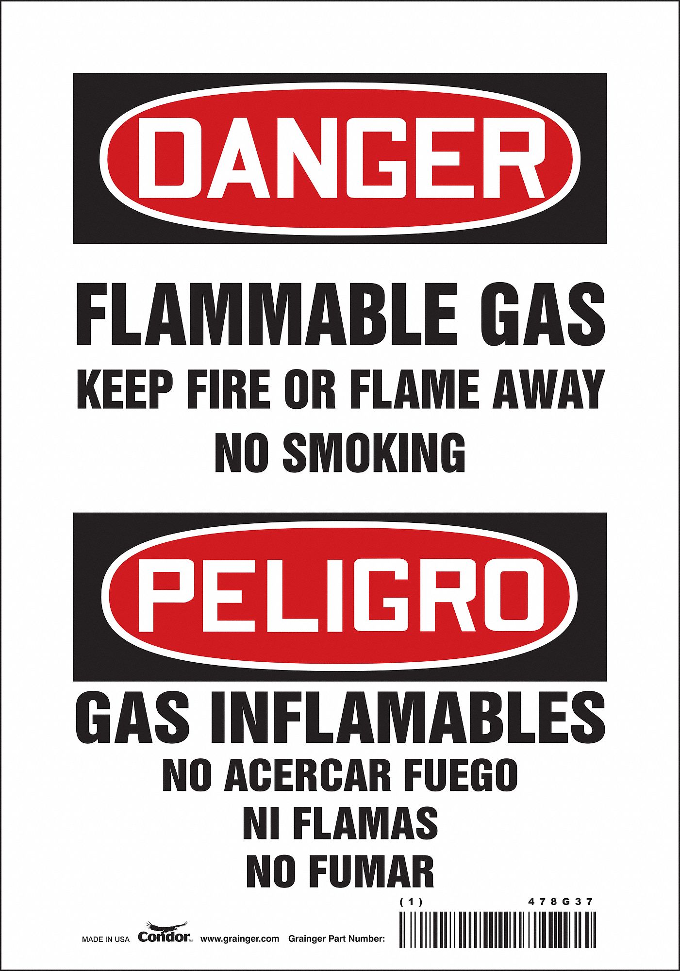 Safety Sign: Vinyl, Adhesive Sign Mounting, 10 in x 7 in Nominal Sign Size, Not Retroreflective