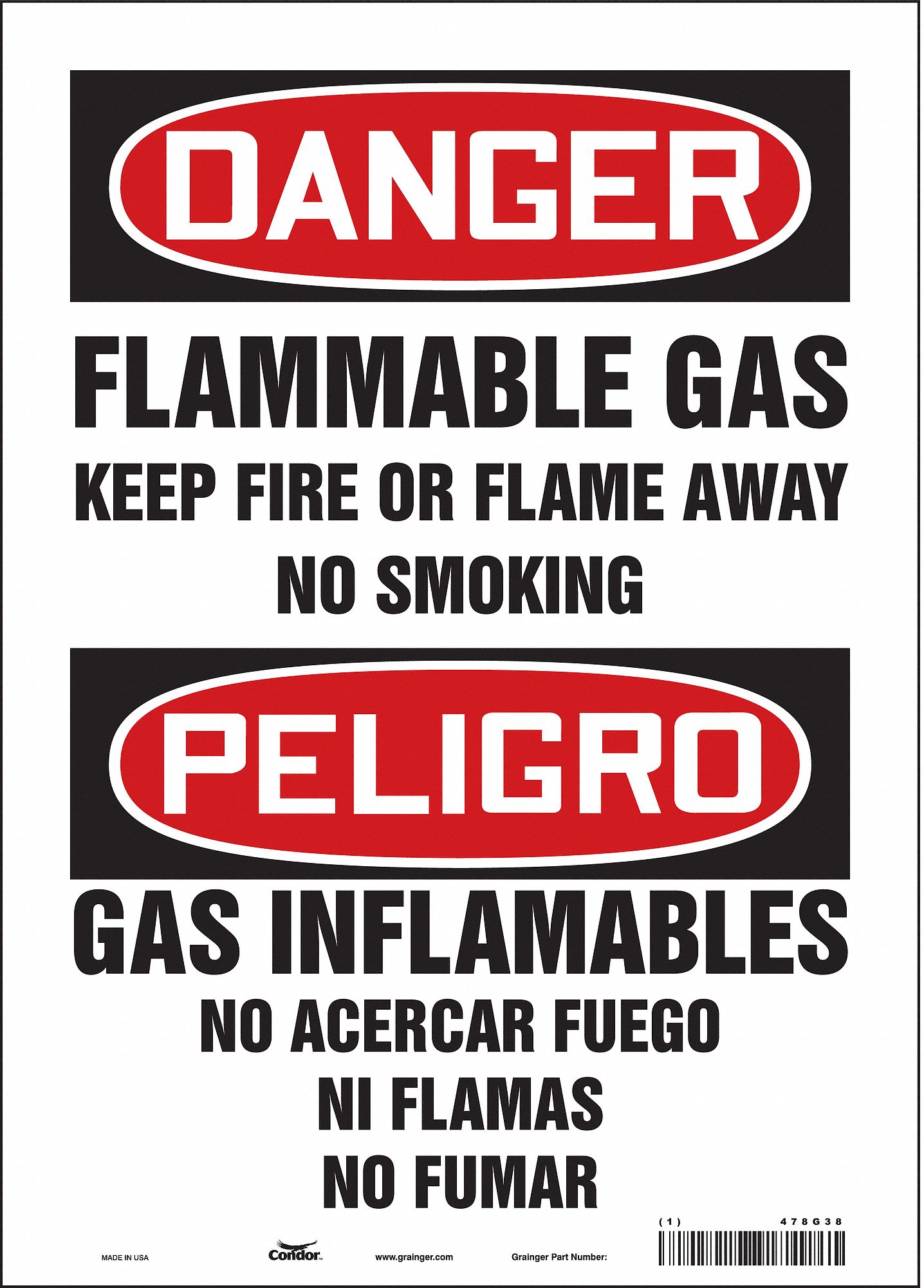 Safety Sign: Vinyl, Adhesive Sign Mounting, 14 in x 10 in Nominal Sign Size, Not Retroreflective