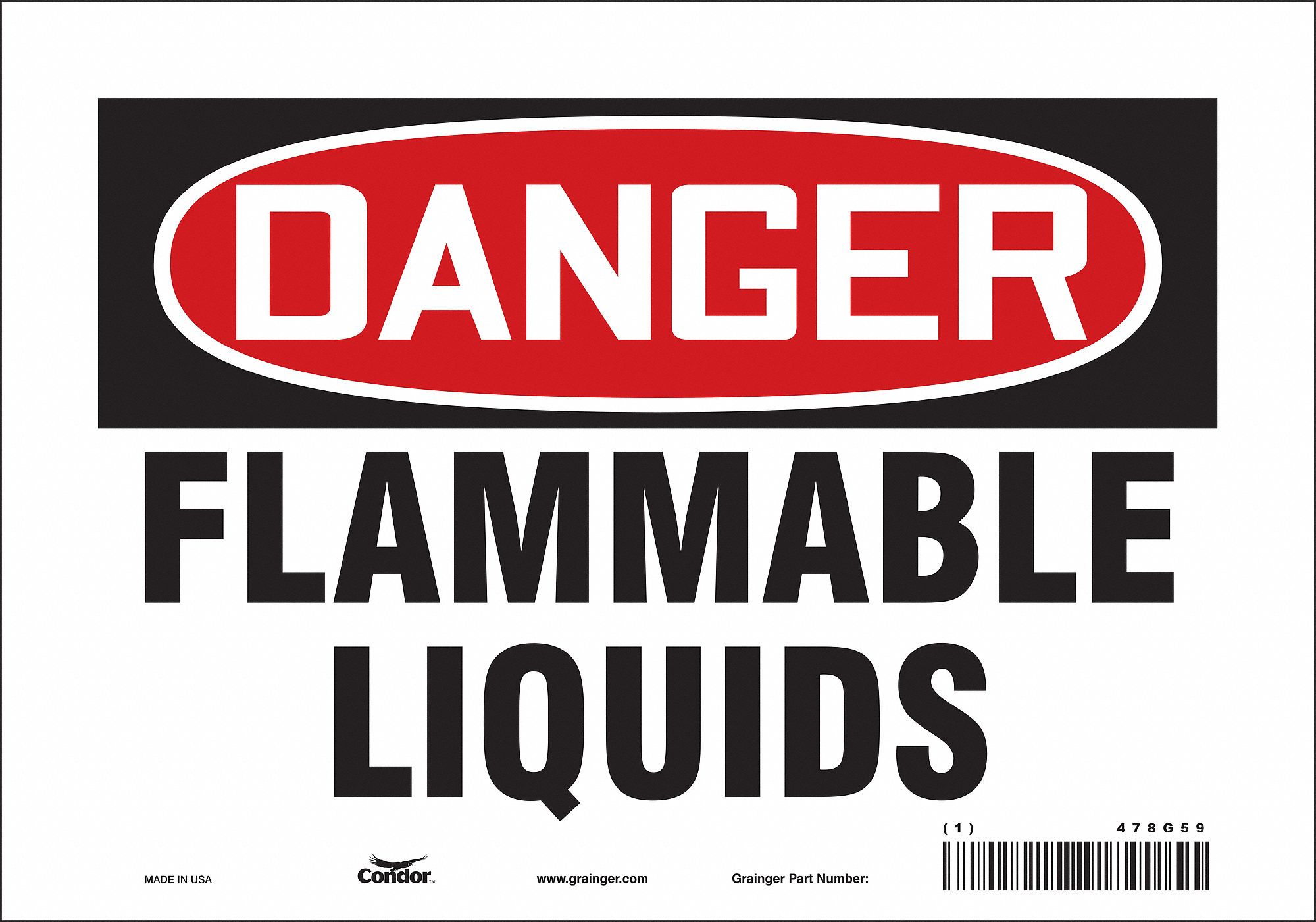 PANNEAU SECURITE,7PO X 10PO,VINYLE