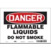 Danger: Flammable Liquids Do No Smoke Signs