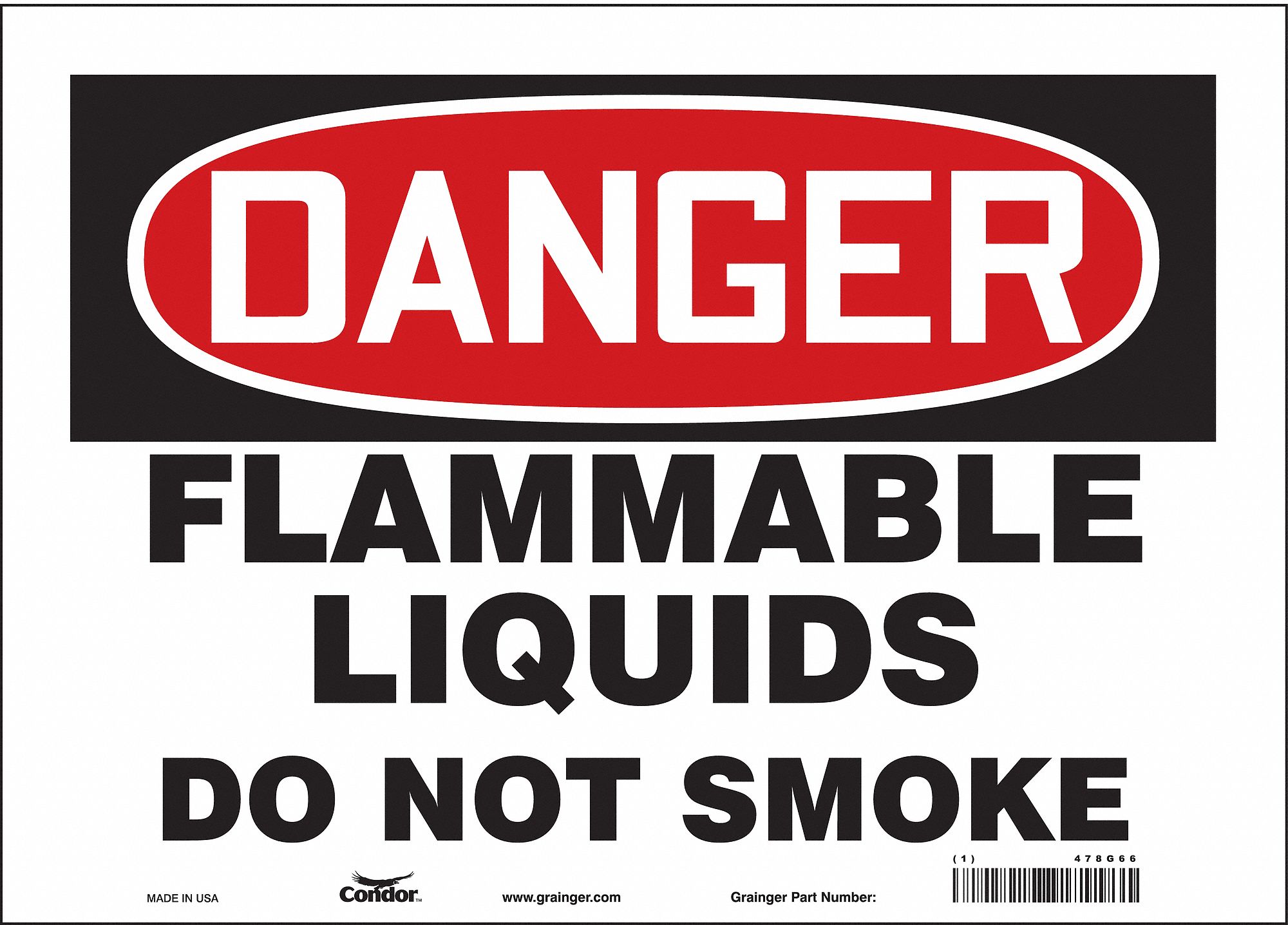 Safety Sign: Vinyl, Adhesive Sign Mounting, 10 in x 14 in Nominal Sign Size, Not Retroreflective