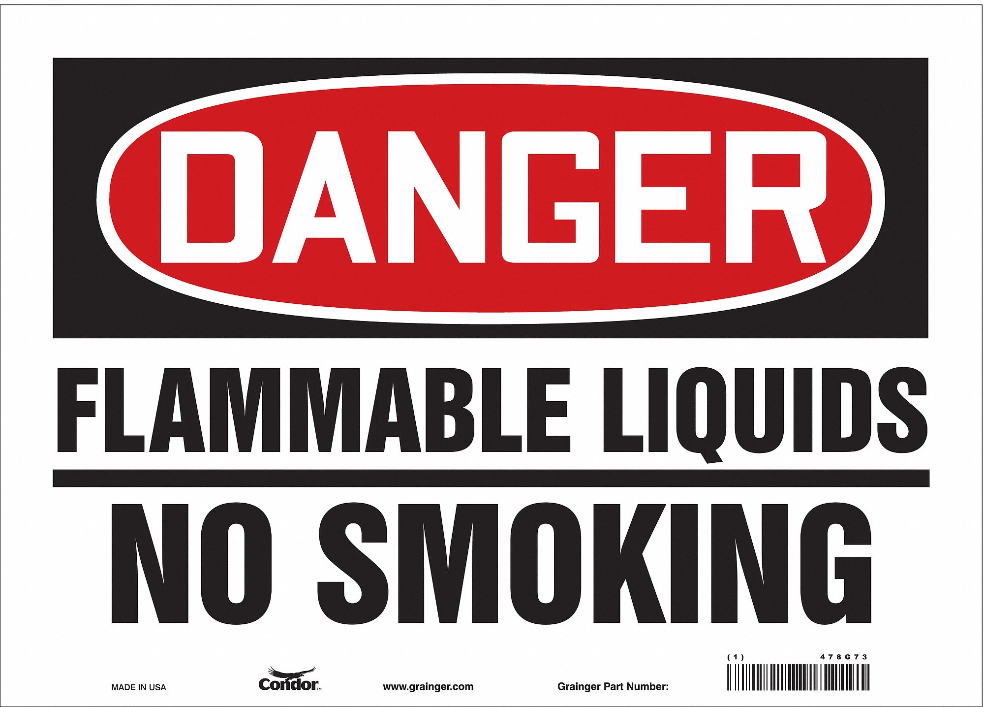 Safety Sign: Vinyl, Adhesive Sign Mounting, 10 in x 14 in Nominal Sign Size, Not Retroreflective