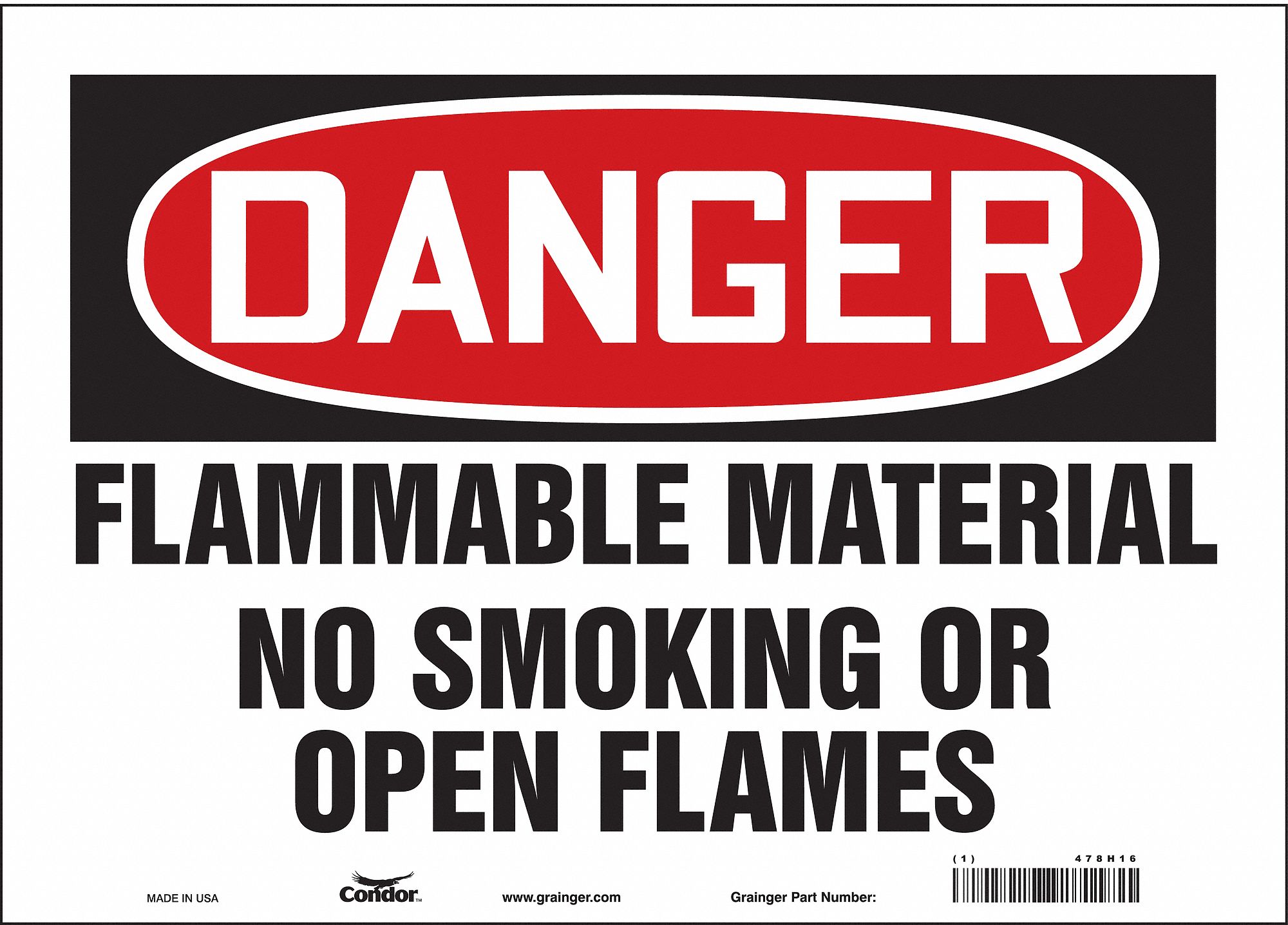 Safety Sign: Vinyl, Adhesive Sign Mounting, 10 in x 14 in Nominal Sign Size, Not Retroreflective