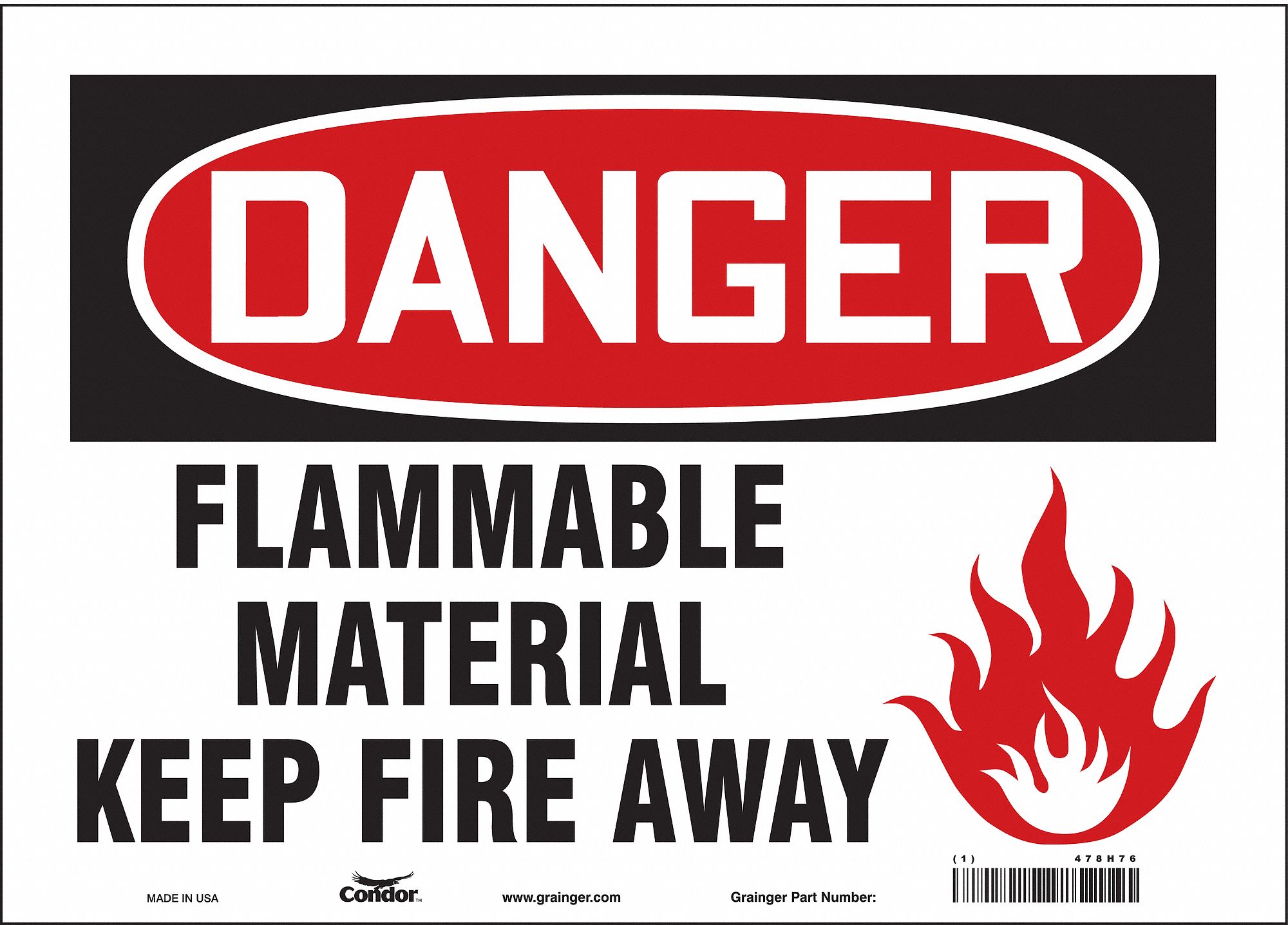 Vinyl, Adhesive Sign Mounting, Safety Sign - 478H76|478H76 - Grainger